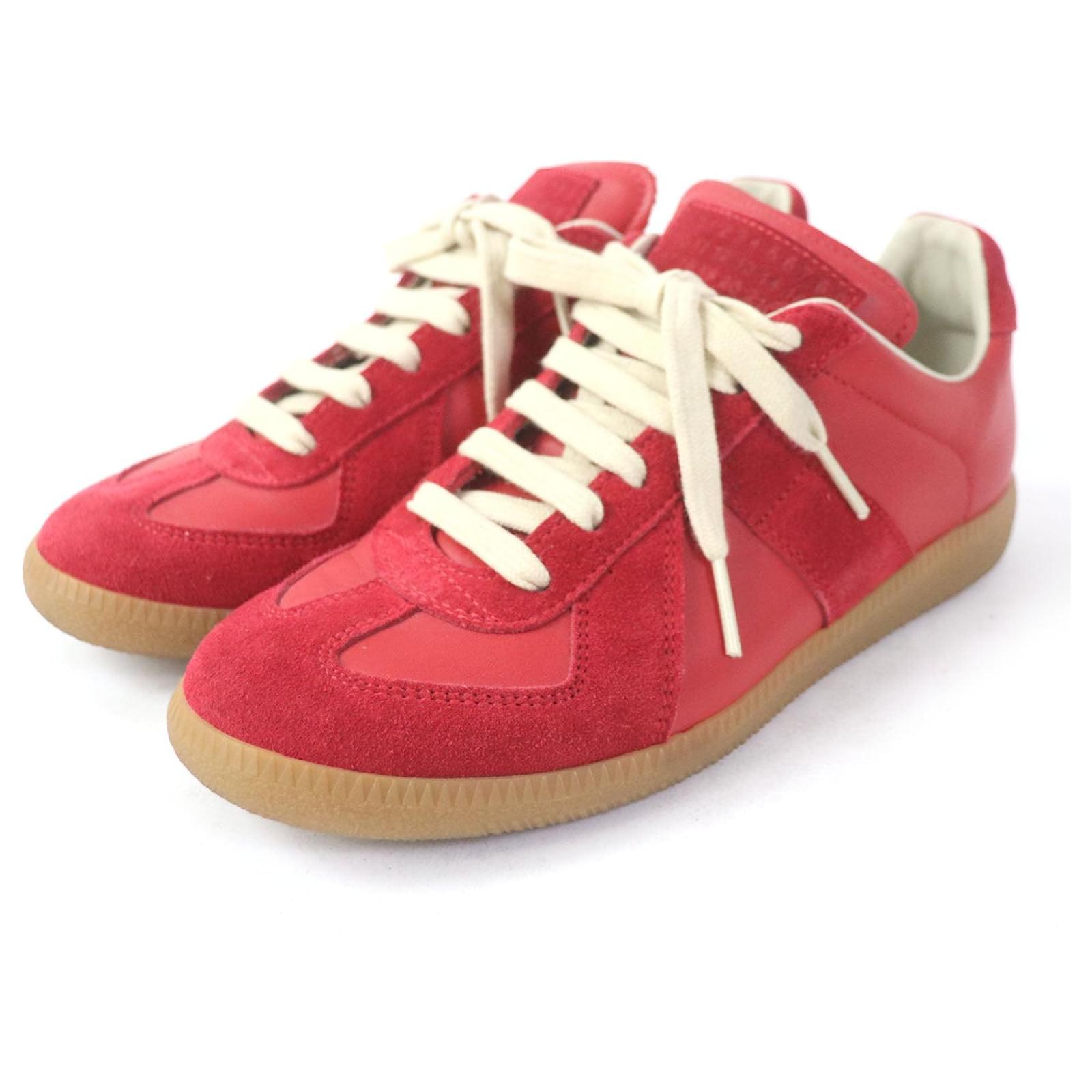 Maison margiela leather sneakers online