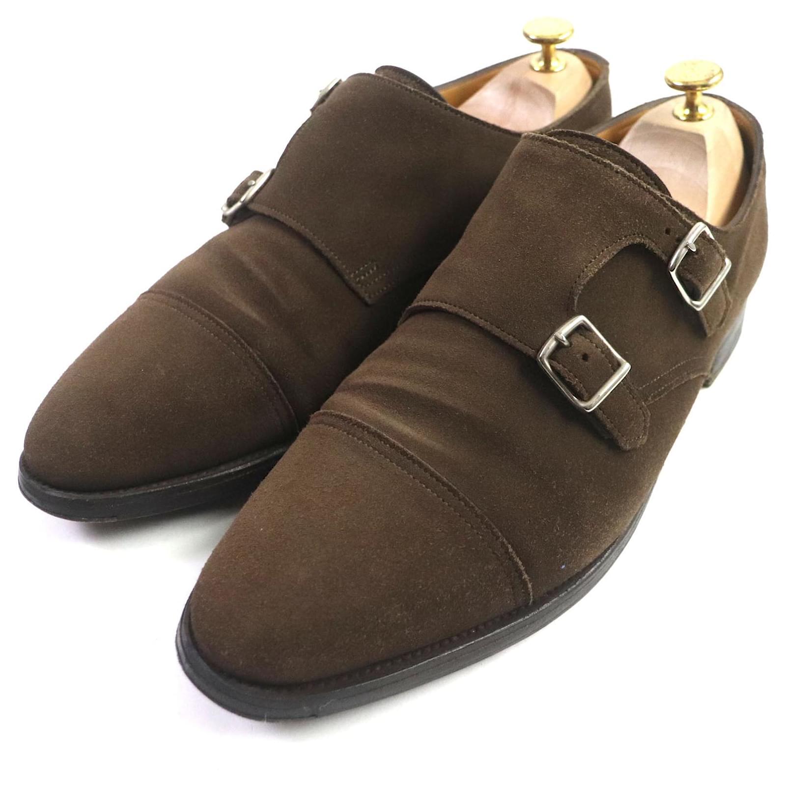 Autre Marque Chaussures de ville en cuir suede John Lobb William Suede Marron fonce ref.1695602 Joli Closet