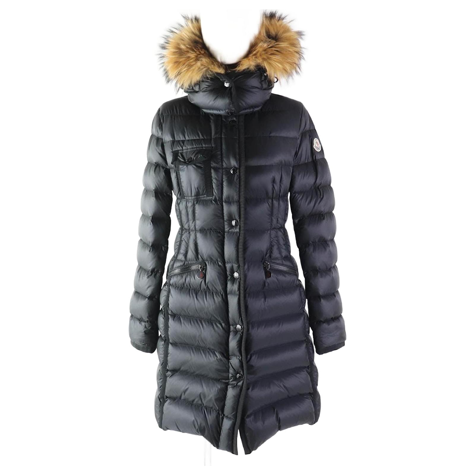 Capucha Abrigos Mujer Moncler Moncler Abrigo Alcochado Pott Negro