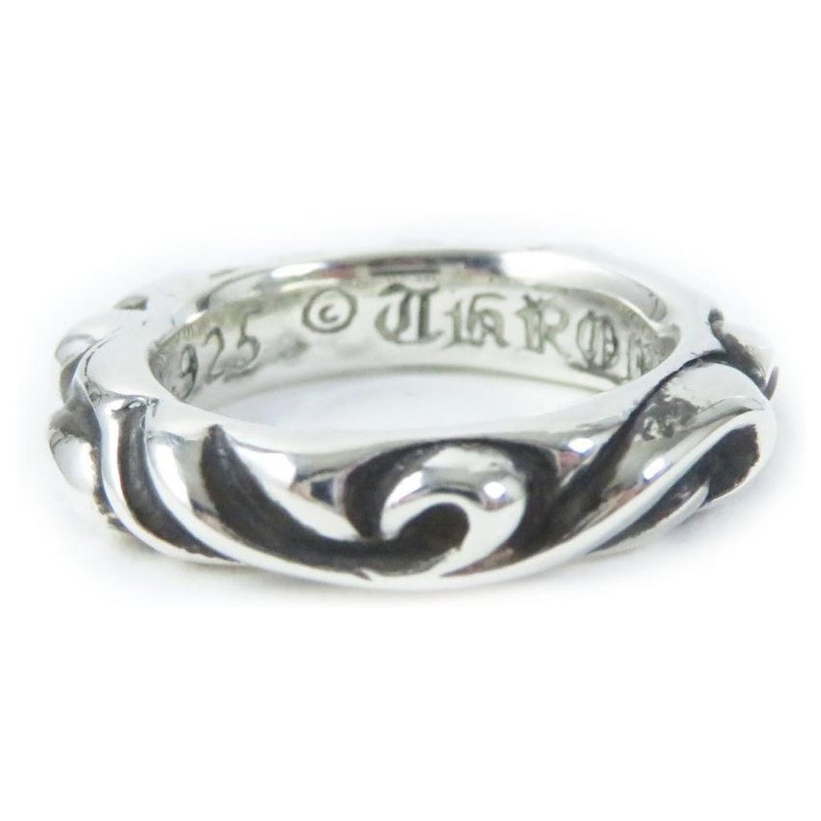 Chrome good Hearts Scroll Band Ring