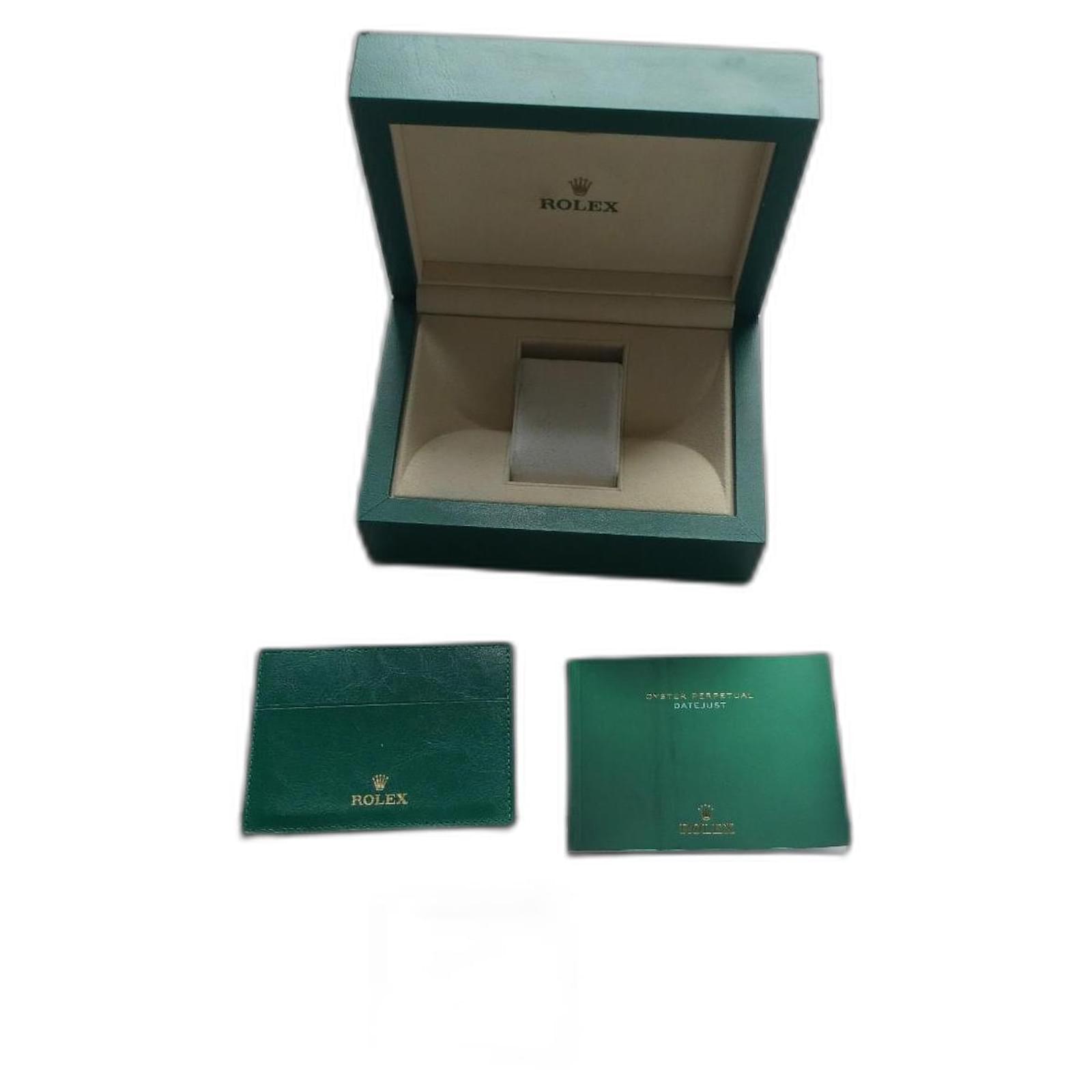 Rolex-Uhrenbox mit Zubehör Grün Leder Joli Closet
