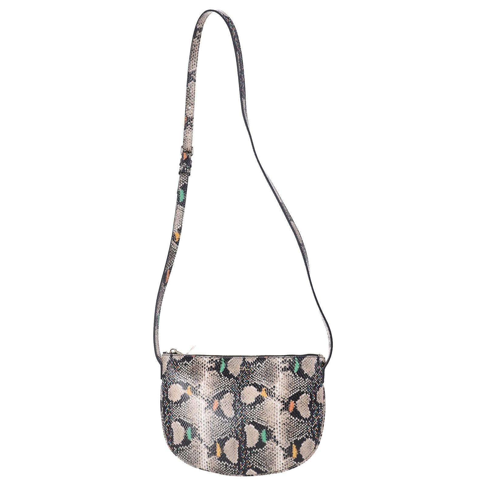 Petit Sac Bandoulière Motif Peau De Serpent Multicolore Avec Relief - Occasion Léger