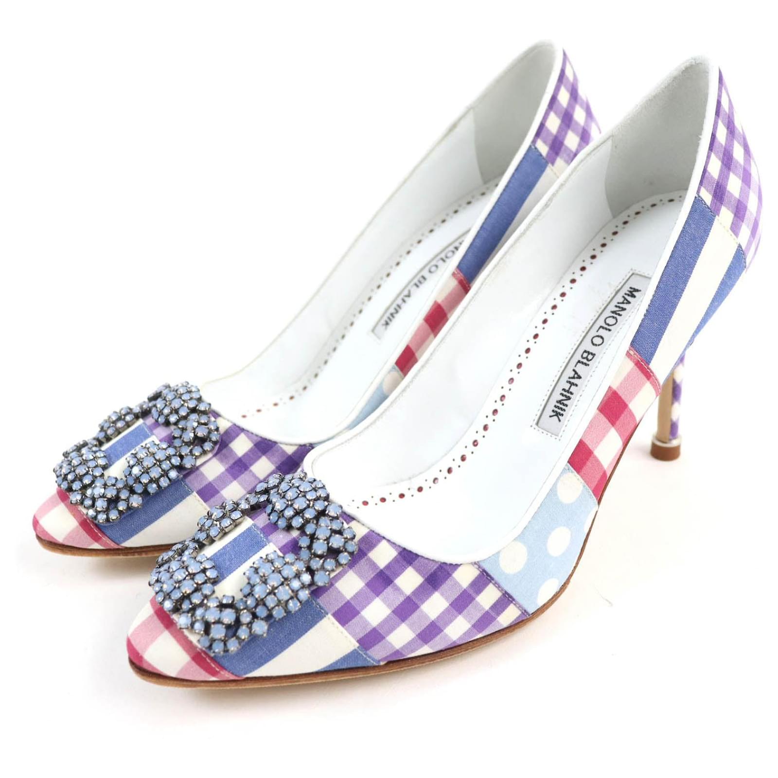 Manolo Blahnik Hangishi Patchwork Pumps Multicolor Multiple colors 