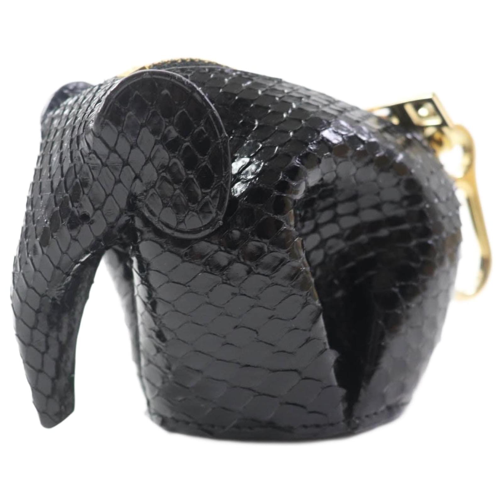 LOEWE elephant charm BLACK