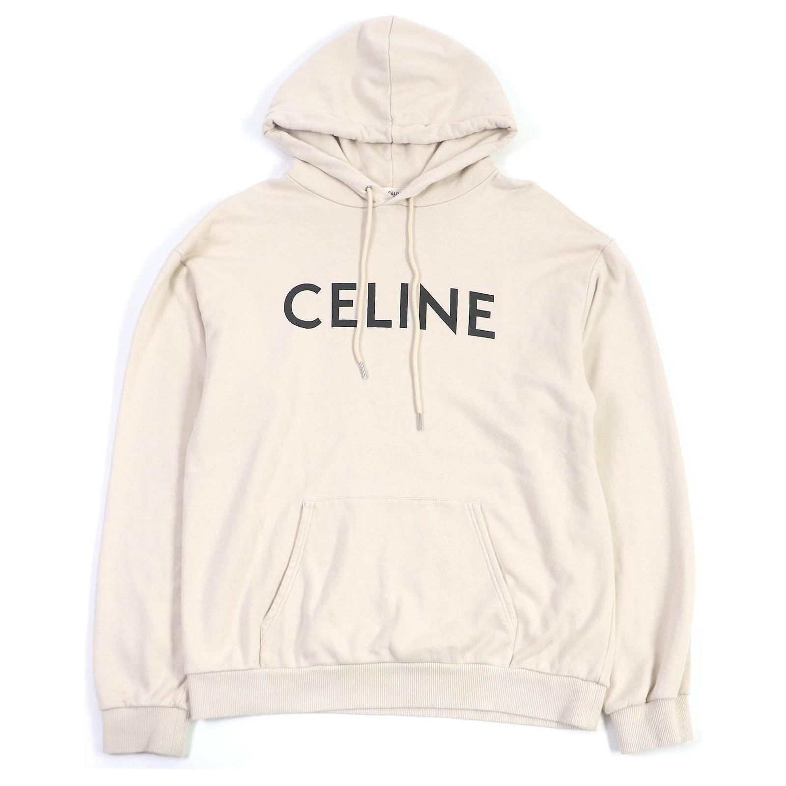 Sweat à Capuche Céline Paris - Gris - Taille M - Zip Intégral - Occasion Très Bon état