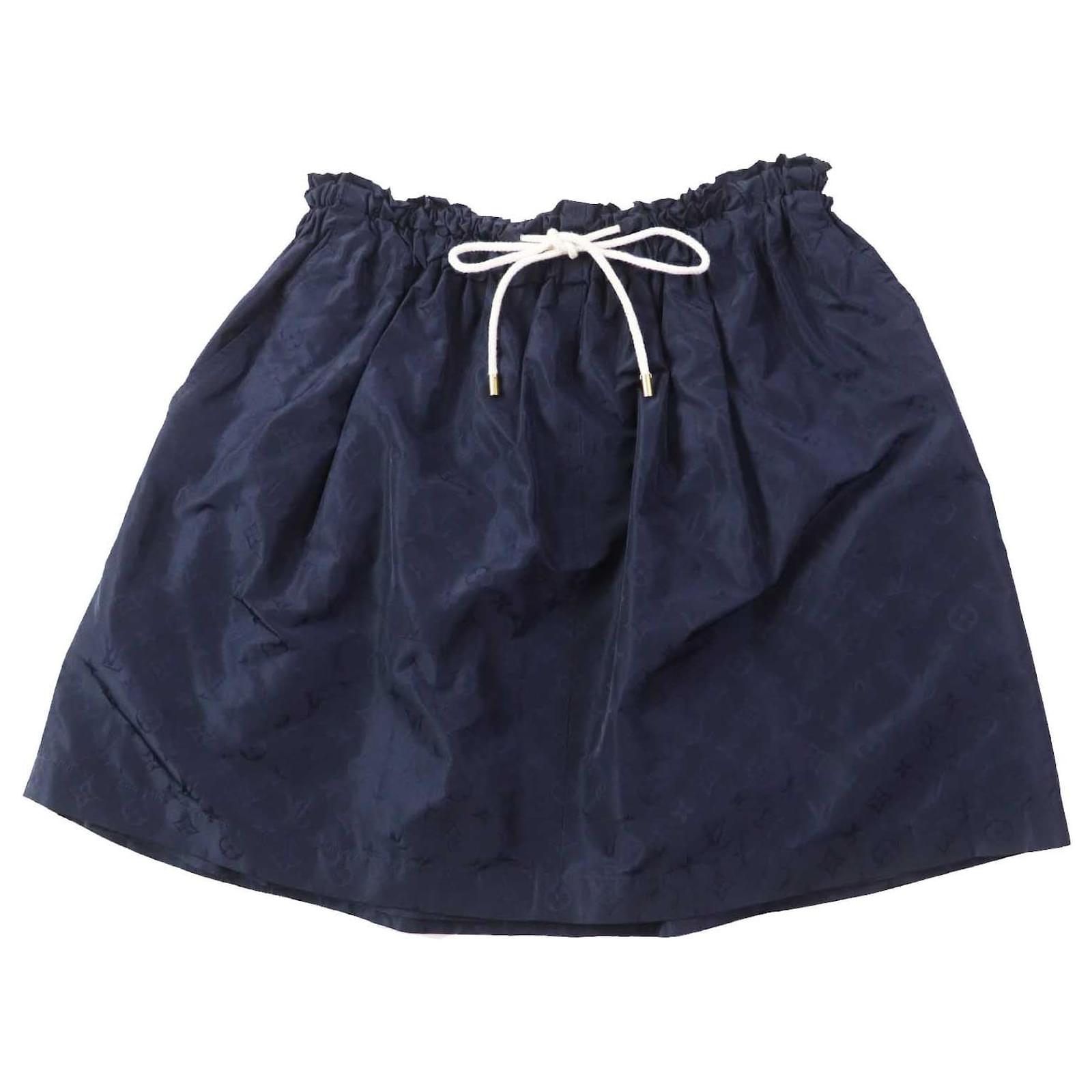 Gonna a campana Monogram Louis Vuitton Blu Navy 34