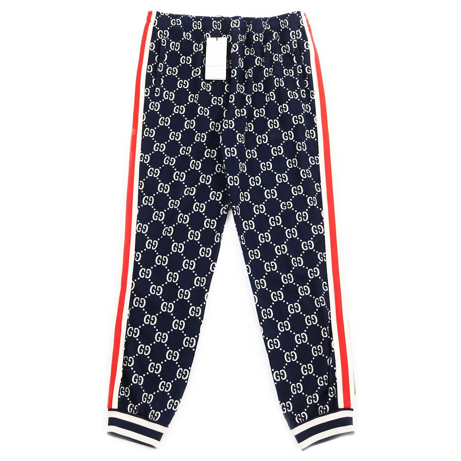 Autre Marque Pantalones de chándal Gucci GG Jacquard azul marino