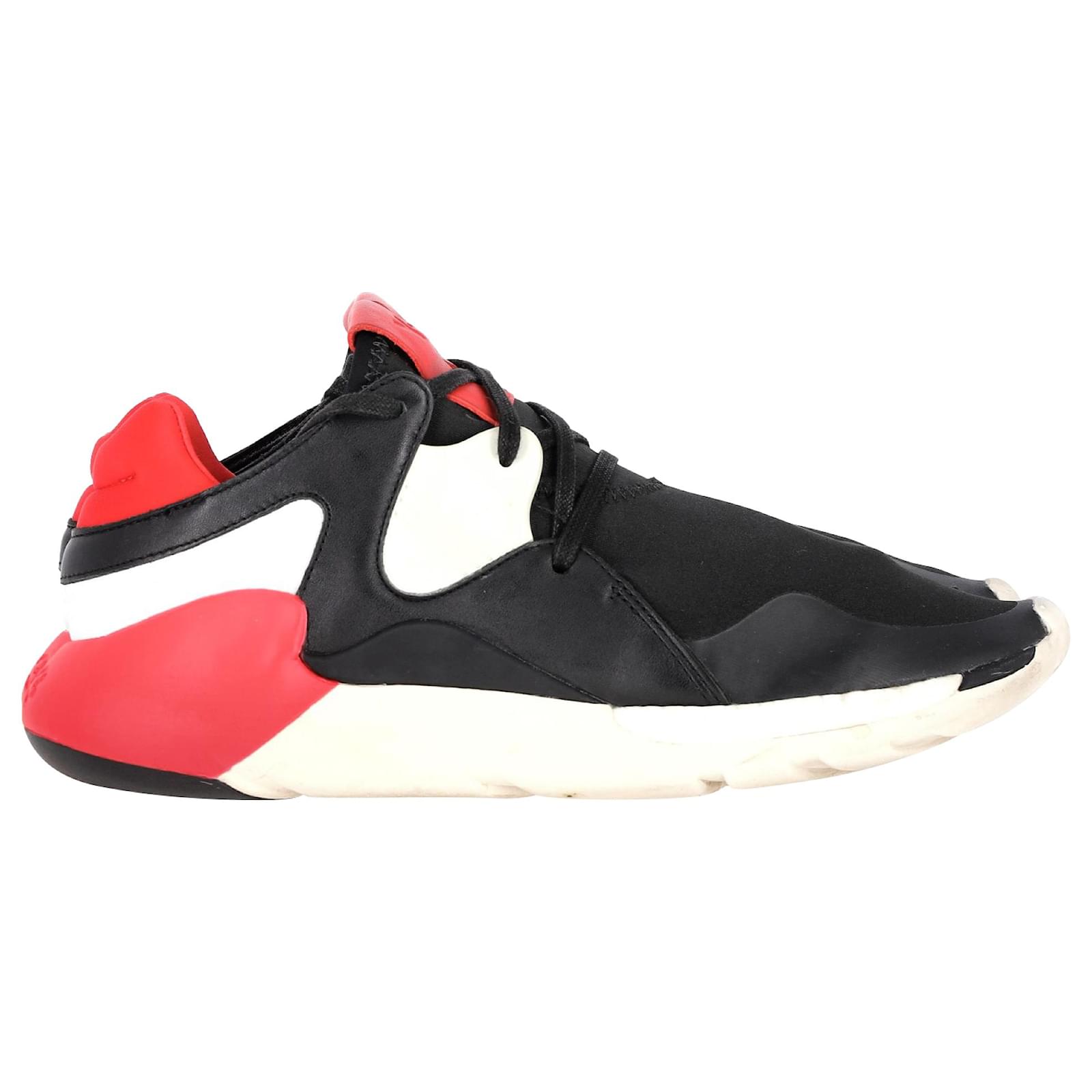 Y3 Sneakers Y 3 x Adidas Boost QR Bassi in Neoprene Nero e Rosso Sintetico ref.1708809 Joli Closet