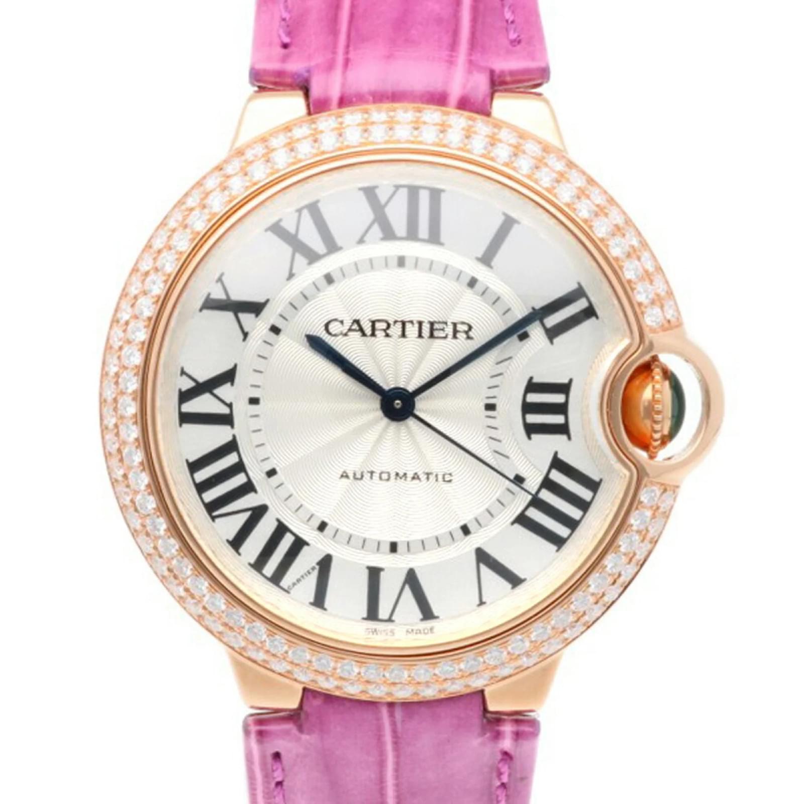 Cartier Ballon Bleu Cartier Uhr Damen Lederarmband Damenarmbanduhr - Main Image