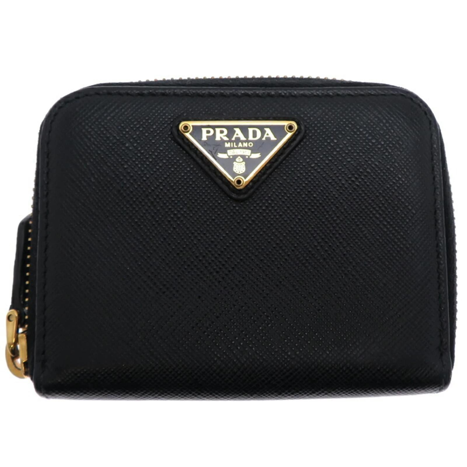 Prada Saffiano Leather Coin Case Black ref.1709660 Joli Closet