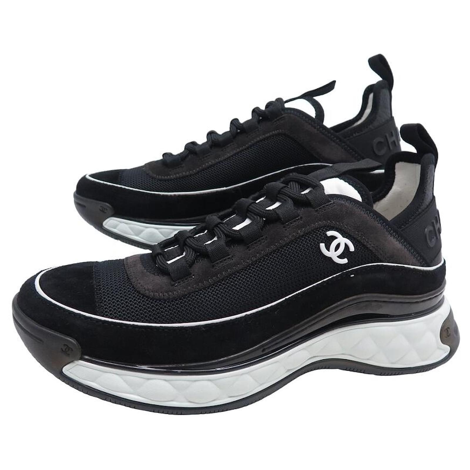 Black chanel trainers online