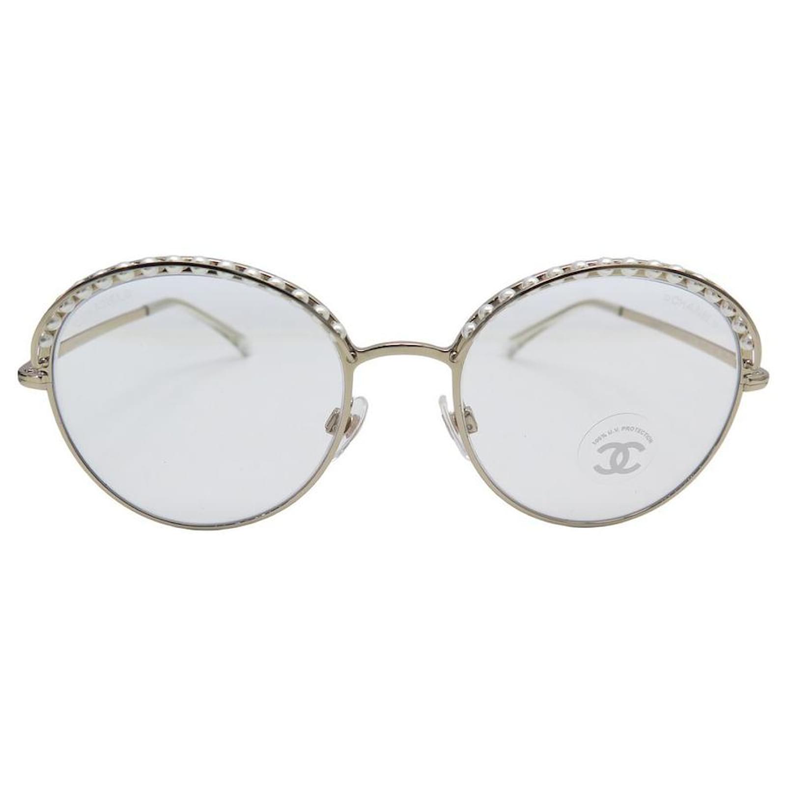 Sunglasses Chanel Nine Chanel Pearl Sunglasses 4247 H Gold Metal Pearls Sunglasses