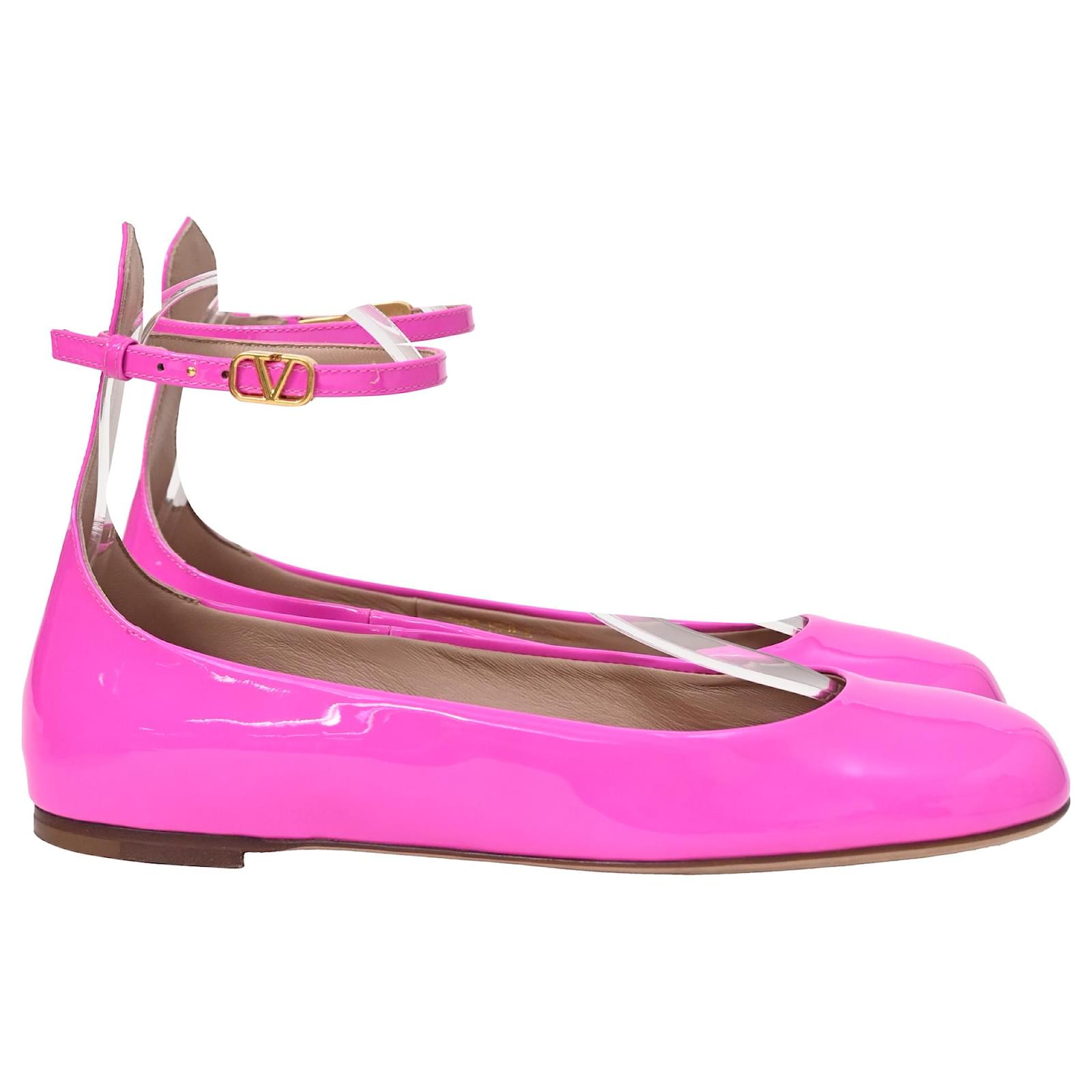 Pink valentino flats best sale