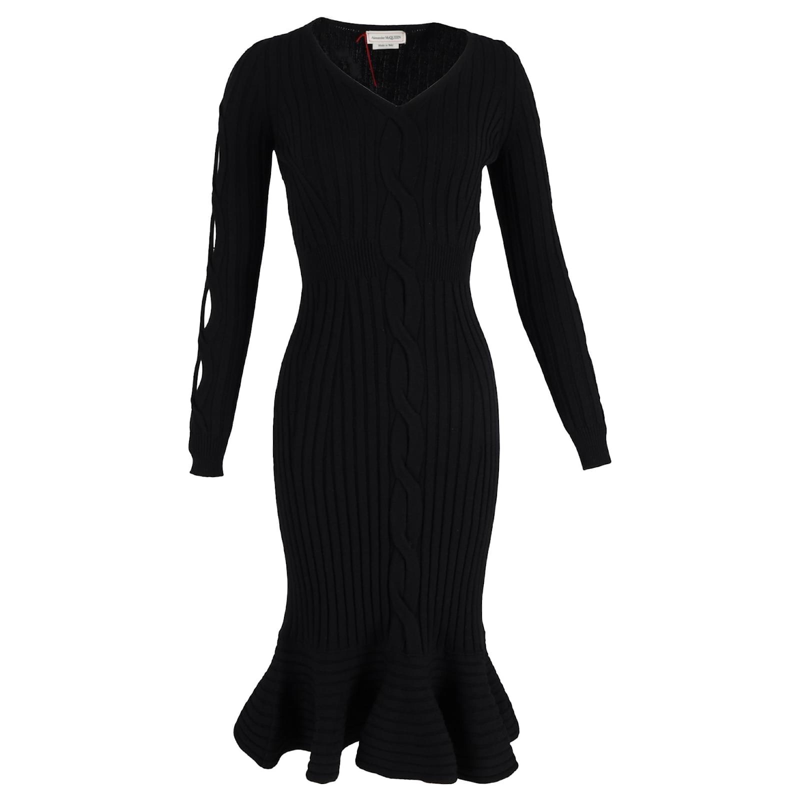 ALEXANDER MCQUEEN Knit Dress (Black)