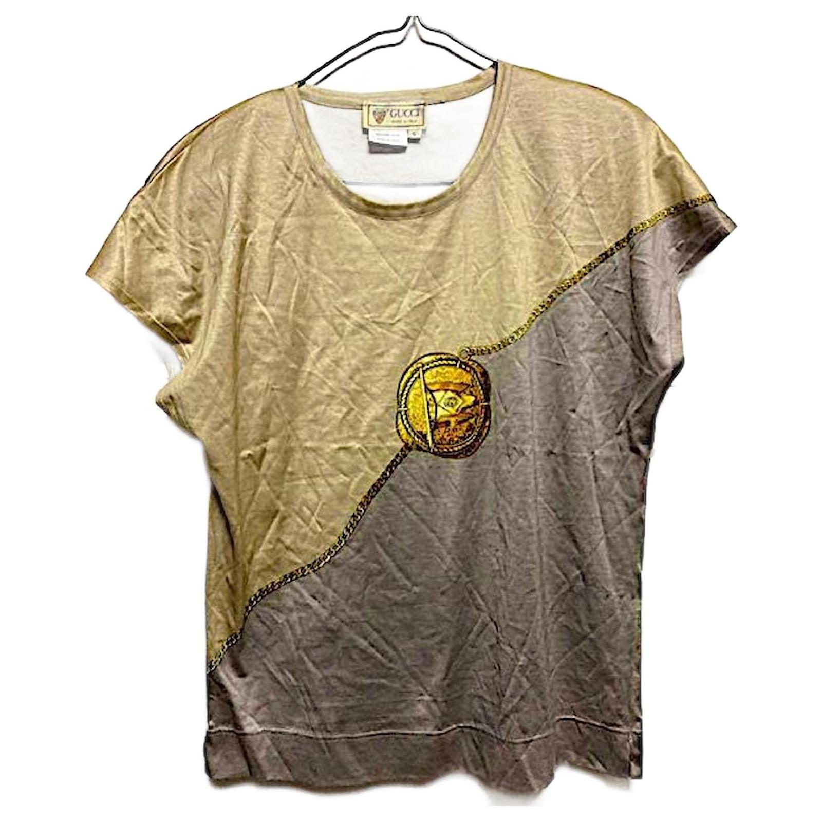 T shirt Gucci motif chaine GG vintage authentique rare Coton Multicolore ref.1713308 Joli Closet