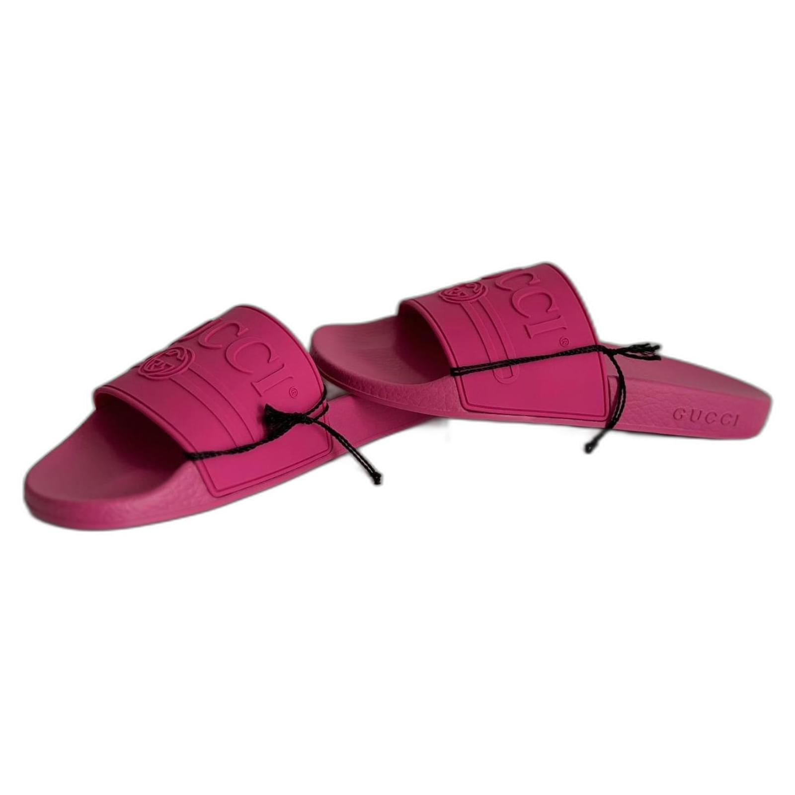 Gucci Sandals Pink Rubber ref.1714607 - Joli Closet