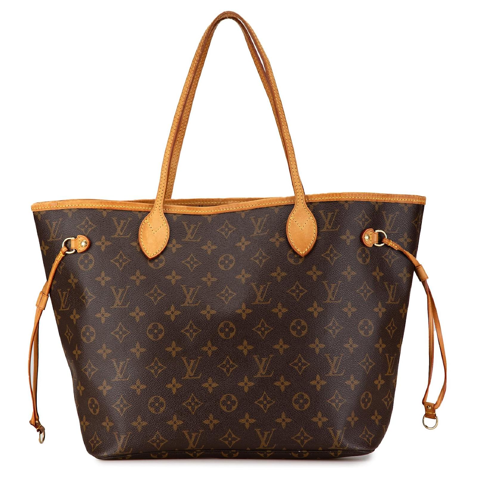 Braune Louis Vuitton Monogram Neverfull MM Tote Tasche Leder ref.1715205 Joli Closet