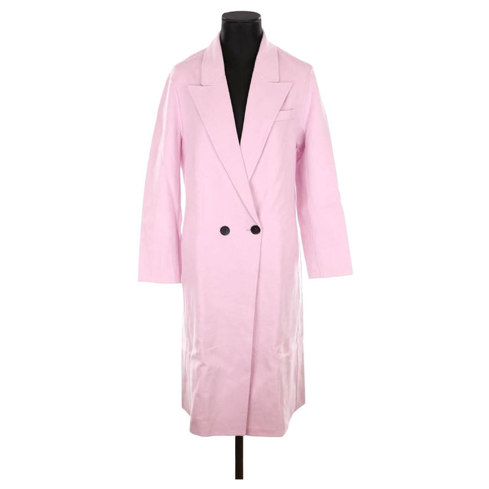 Maje Wool coat Pink ref.1715310 Joli Closet