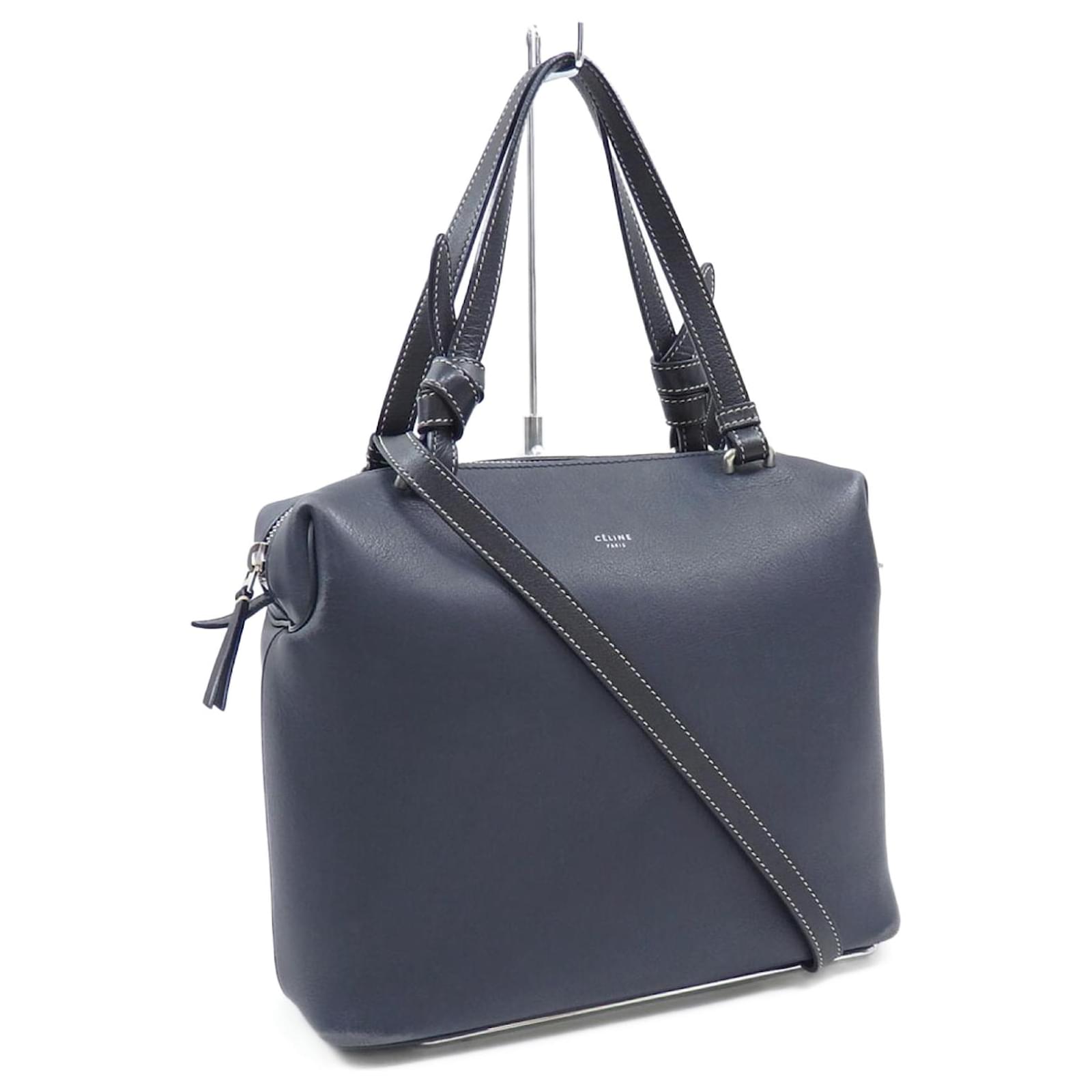 Céline Soft Cube Navy blue Leather Joli Closet