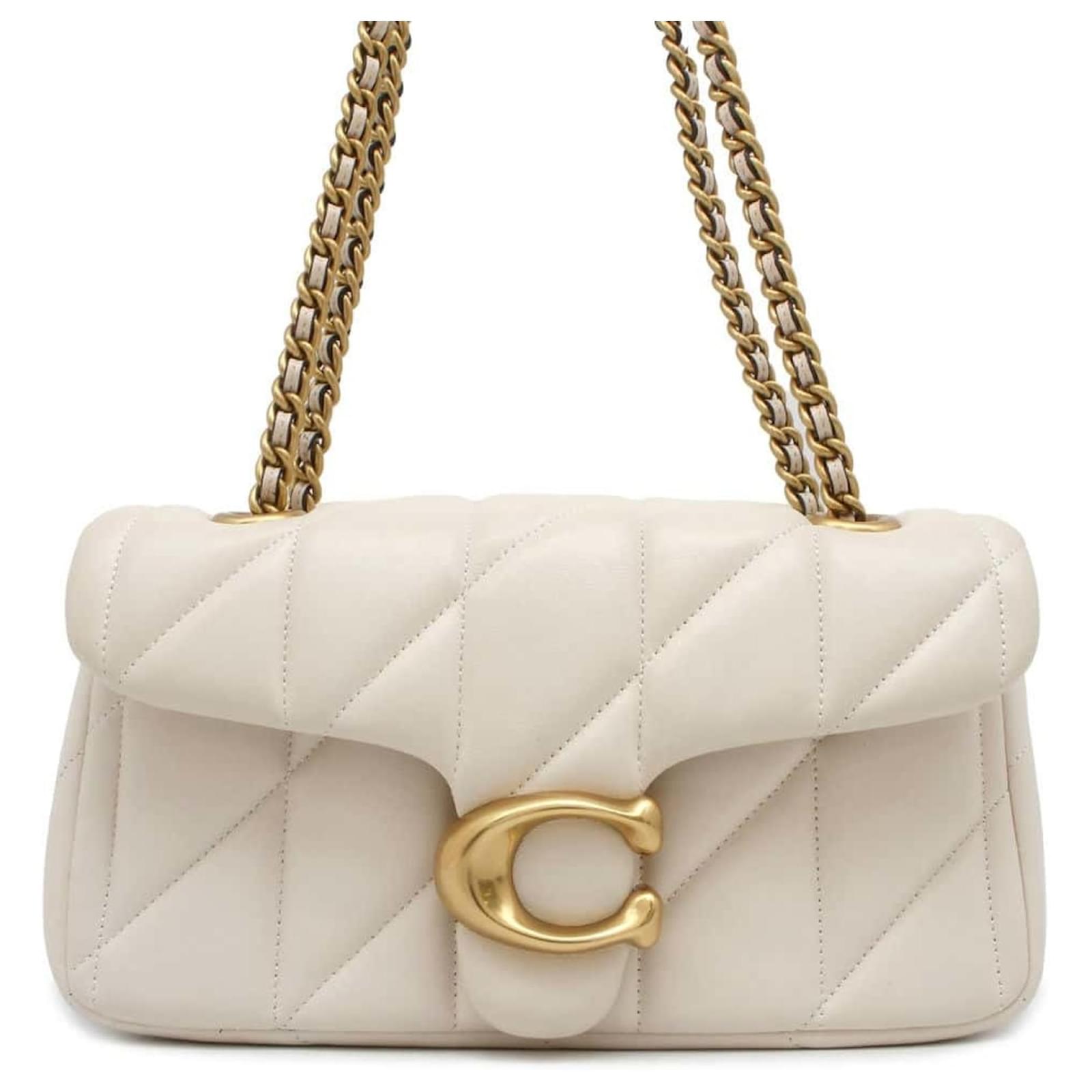 Gorgeous lambskin store Cream & Gold Coach bag