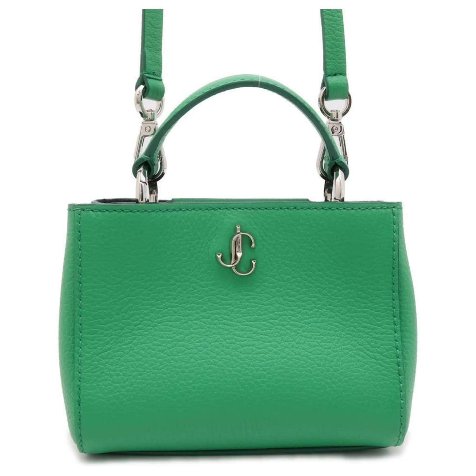 Jimmy Choo Varenne JC Leather Handbag Green Joli Closet