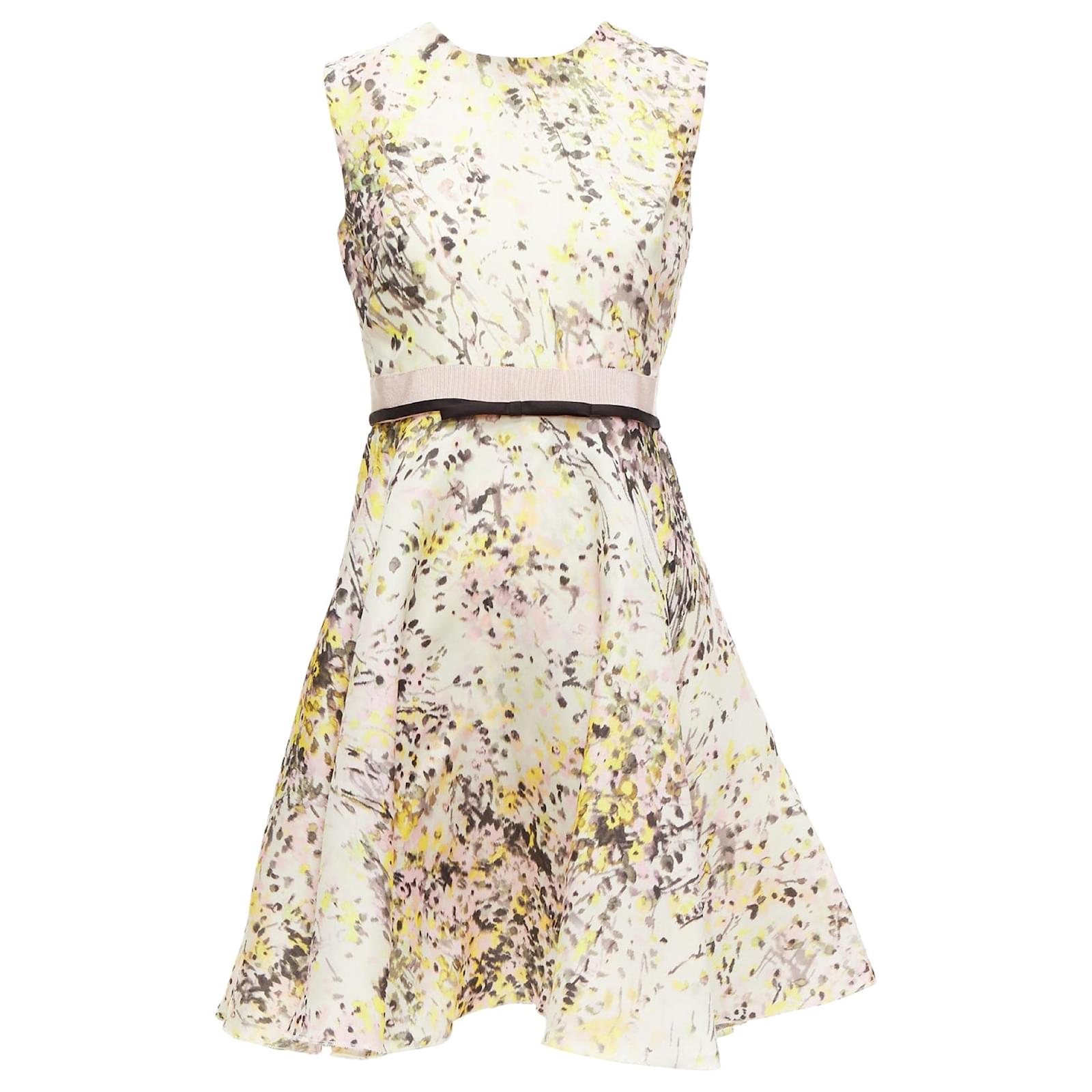 Giambattista Valli Floral Silk Fit Flare Dress Pink ref.JC1717300 (Sold) -  Joli Closet
