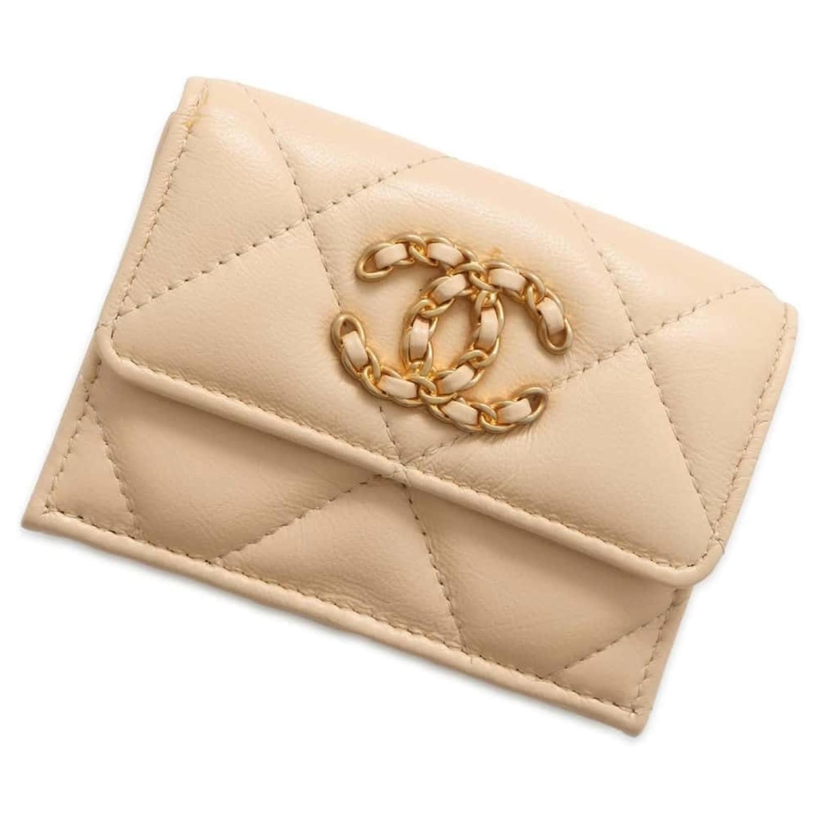 Wallet beige tri high quality fold