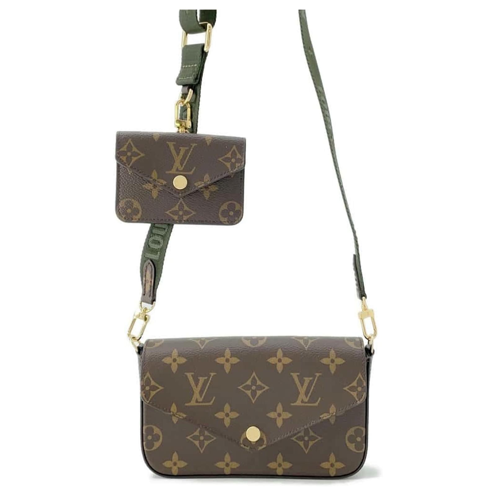 Louis Vuitton Monogram Multi Pochette Felicie Green Patent leather  ref.1717533 - Joli Closet