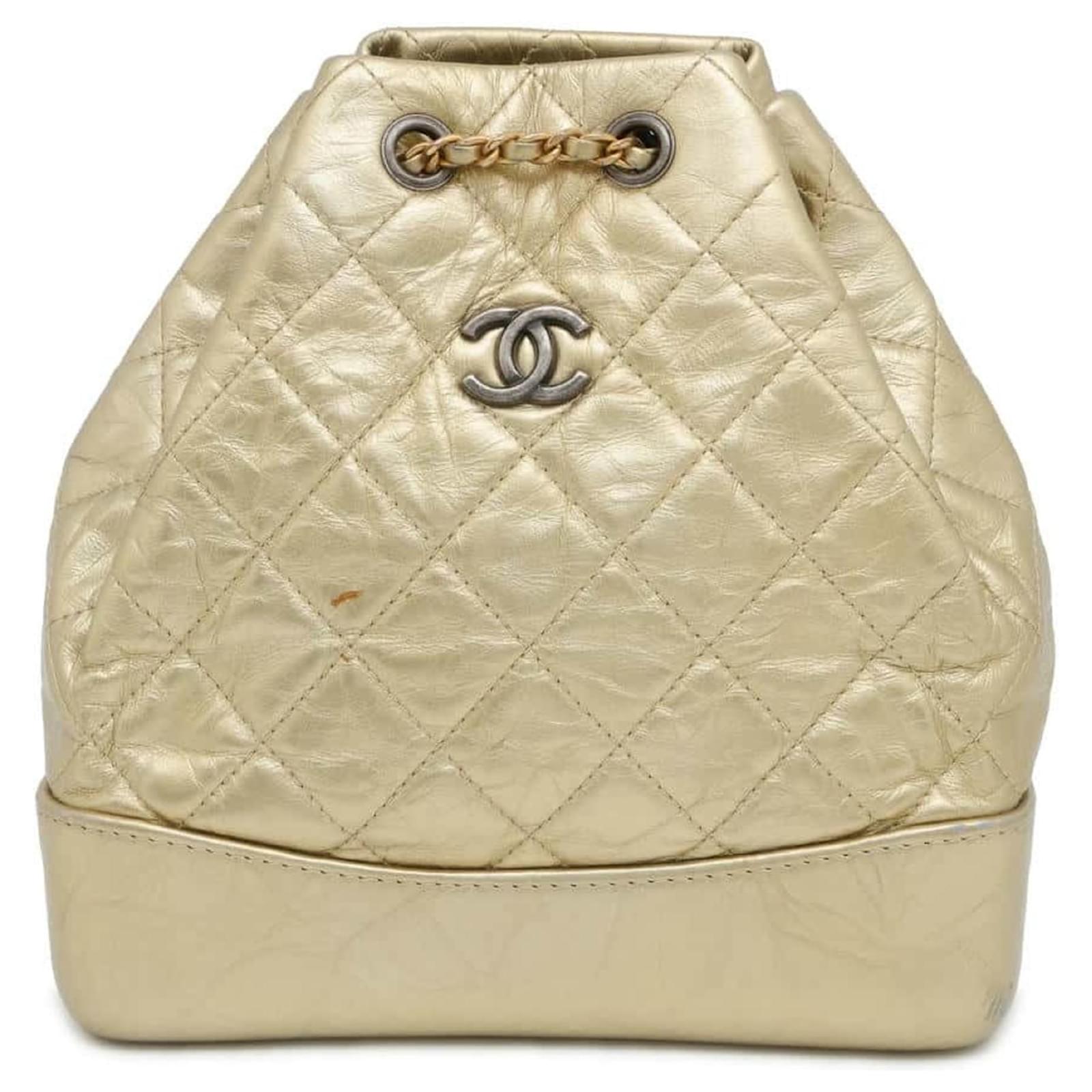 Chanel gabrielle backpack beige best sale