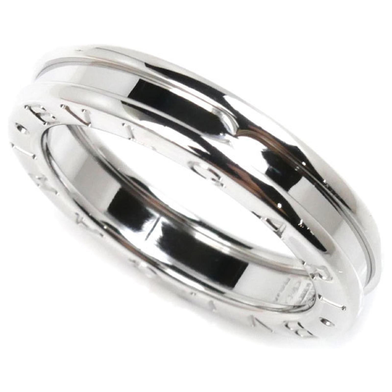 Bvlgari K18WG White Gold B-Zero1 Band Ring