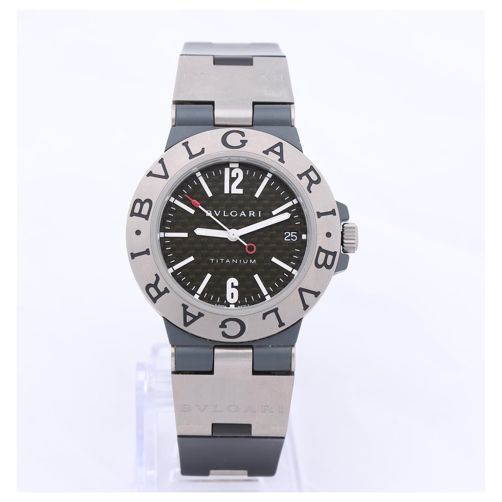 Bulgari Reloj BVLGARI Diagono TI38TA L9511 de titanio y caucho con