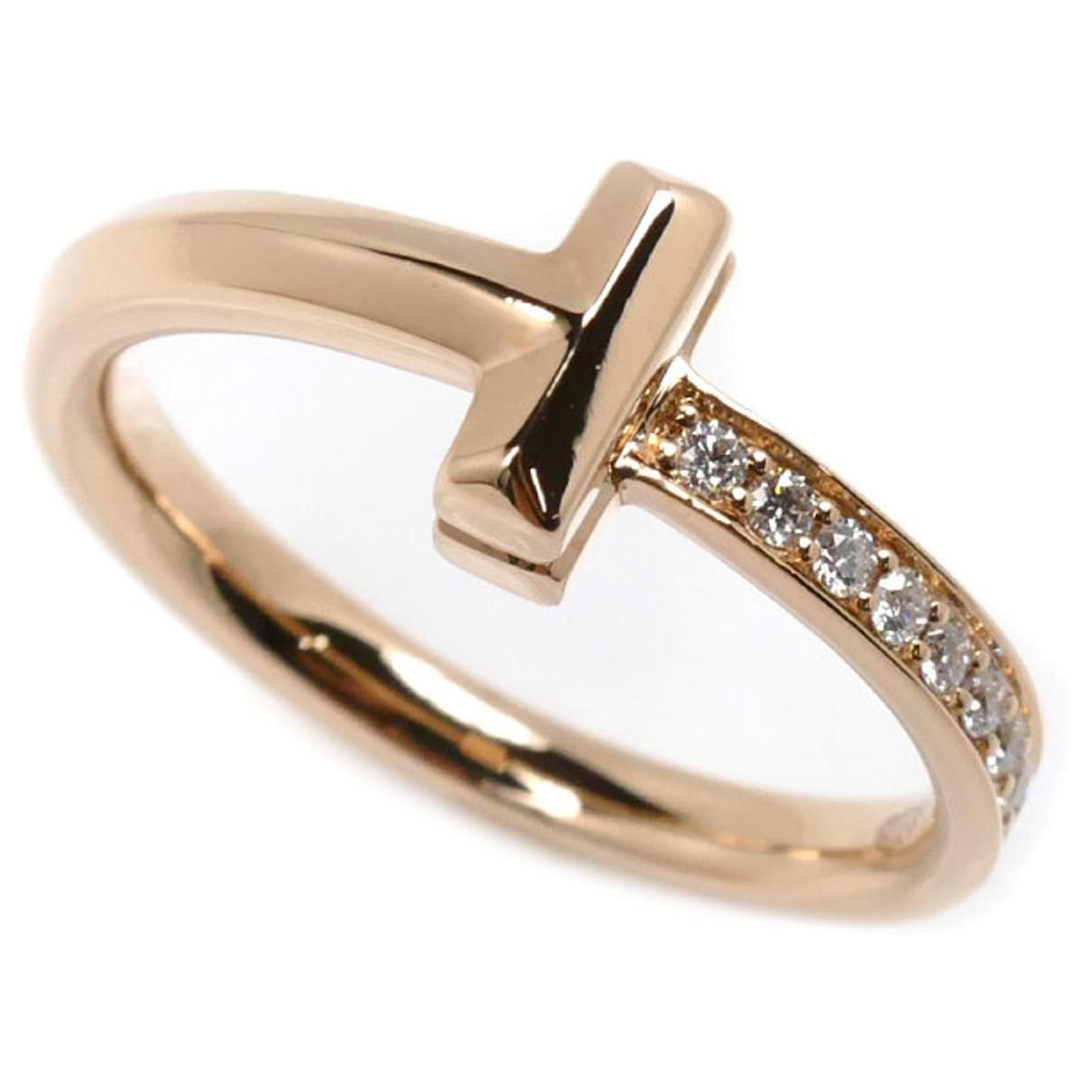 Tiffany & Co. K18PG Pink Gold T-One Narrow Ring ref.1719377 - Joli Closet