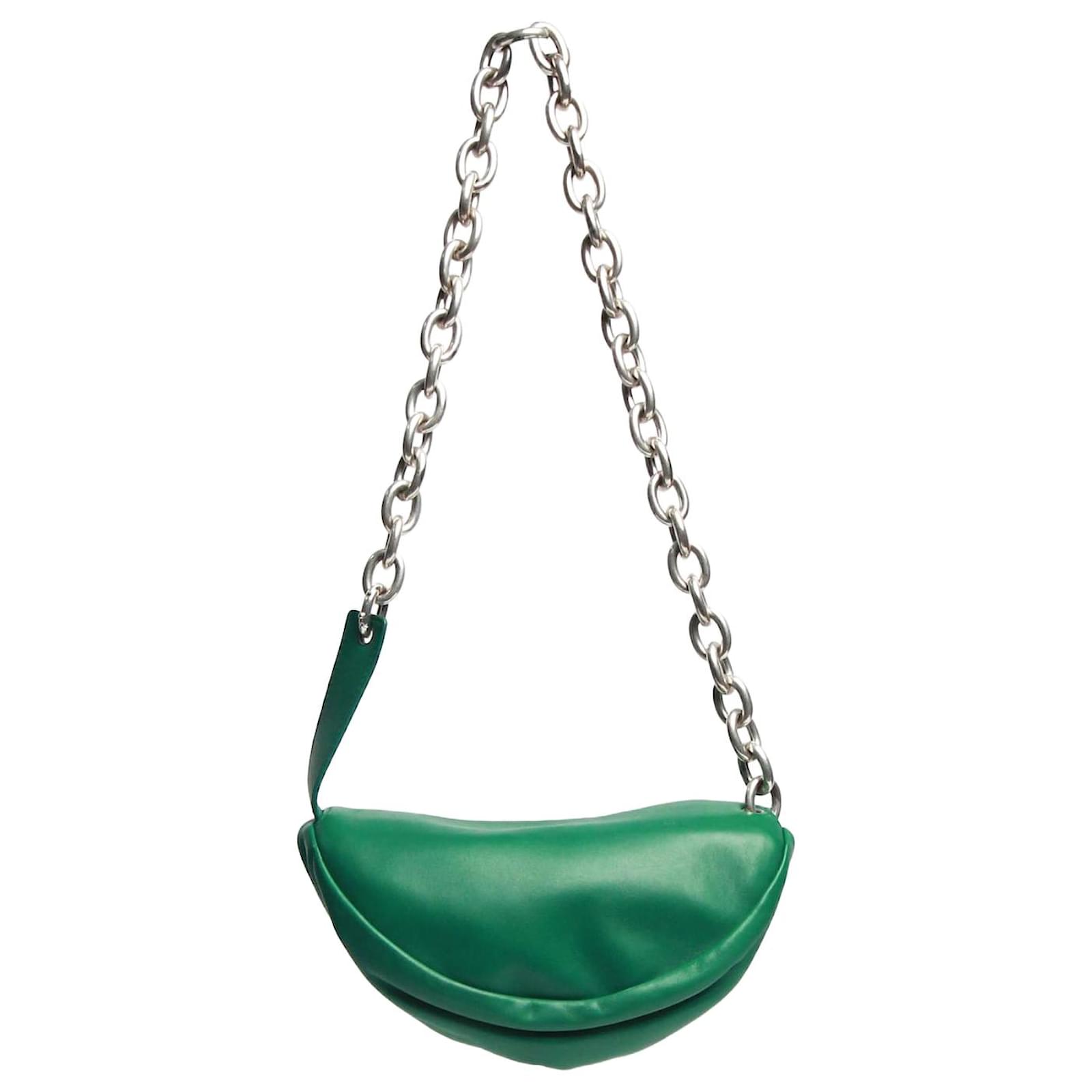 Bottega Veneta Green Chain Pouch bag Leather Joli Closet