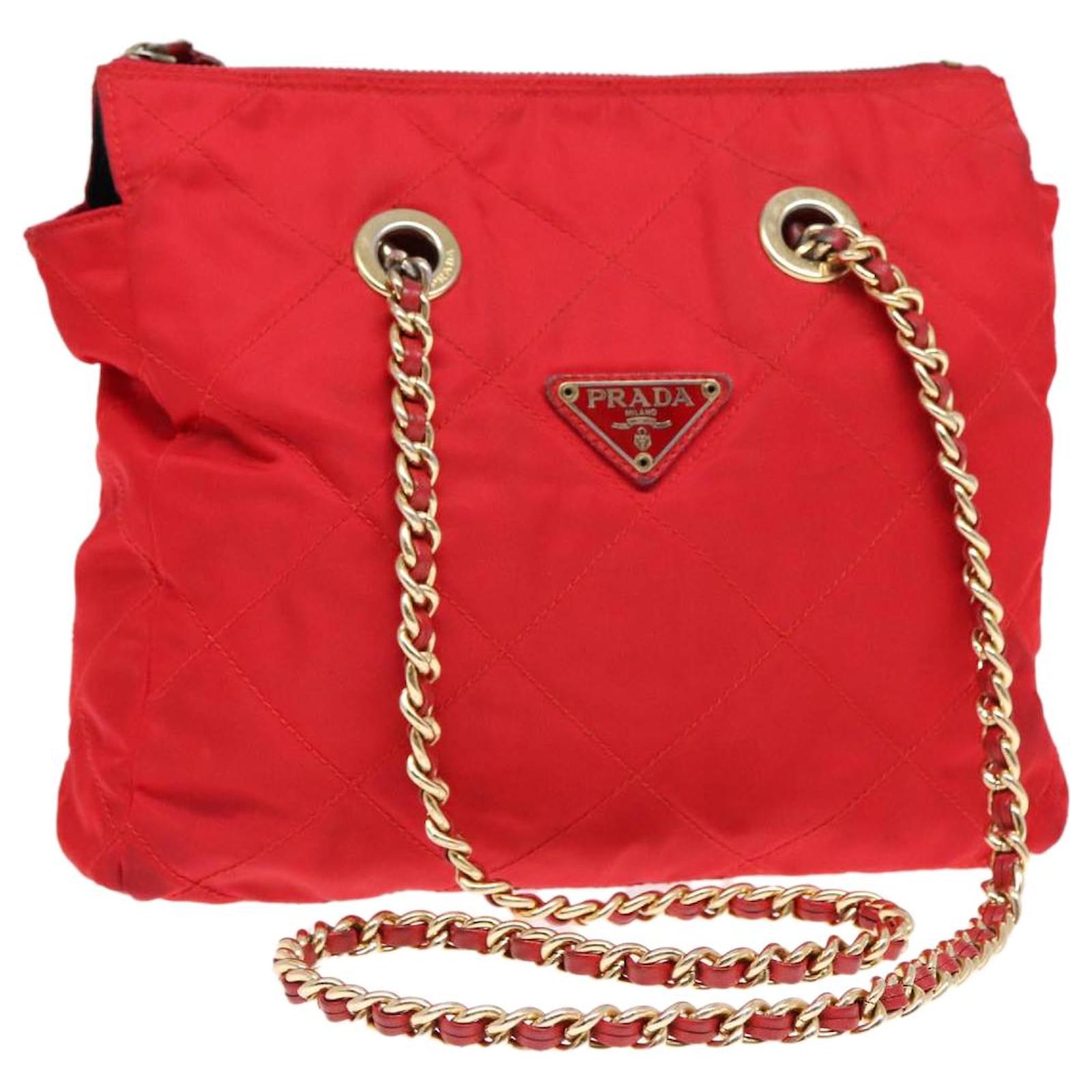 Prada Nylon With Chain Prada Nylon Quilting Chain Bag