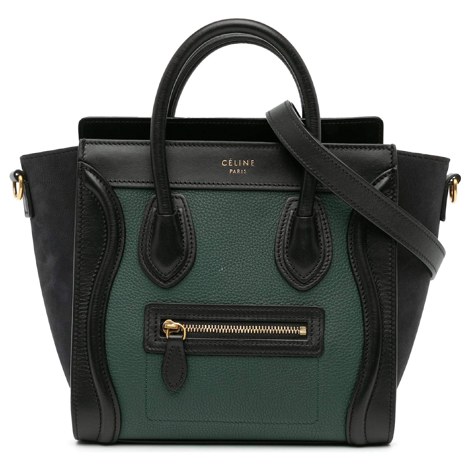 Fashion celine nano luggage green