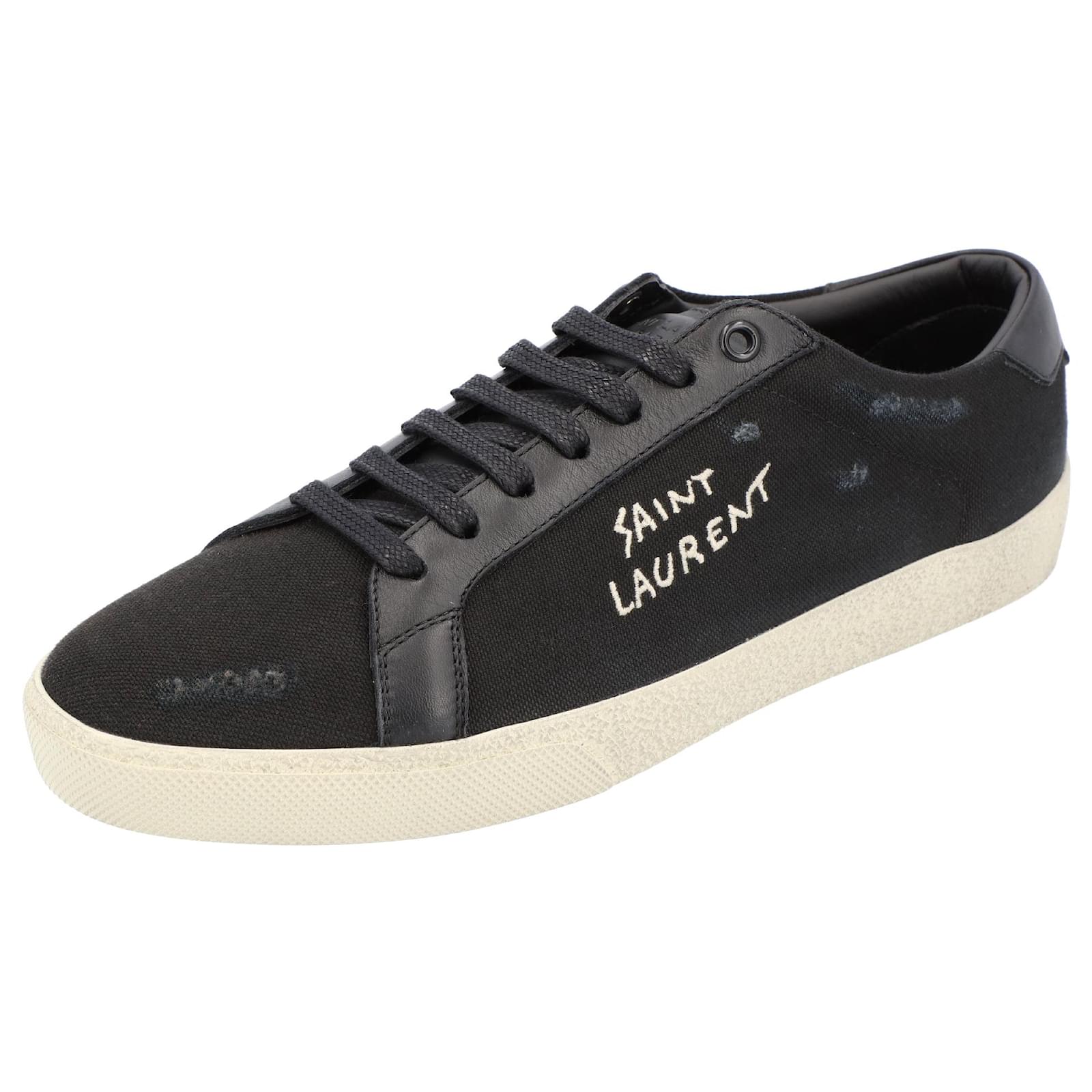 ☆人気☆【SAINT LAURENT】☆Court Classic SL/06 スニーカ.ー☆ Court classic sl/06 embroidered sneakers in canvas and