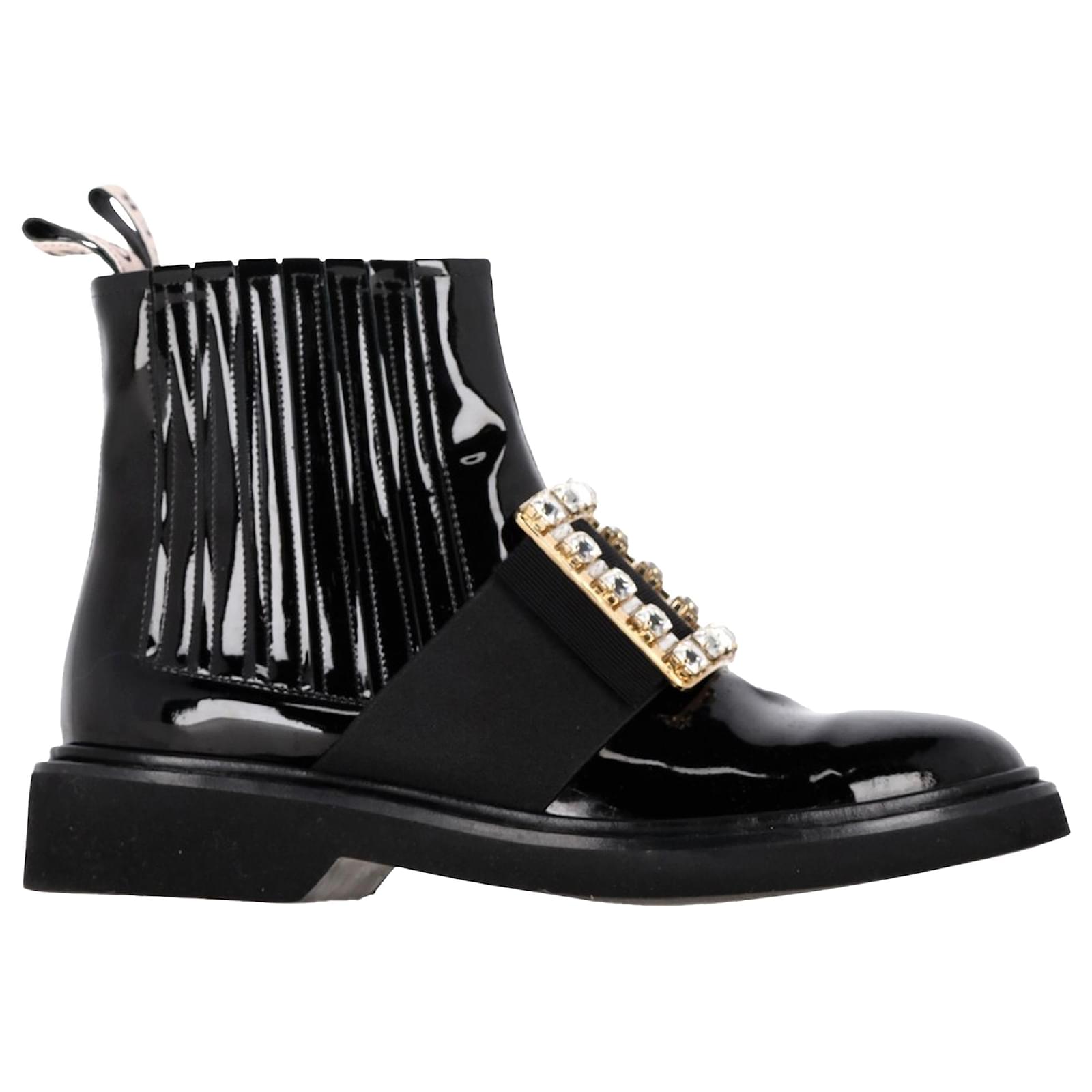 VIV' RANGERS CHELSEA BOOTIES IN WHITE CALFSKIN CRYSTAL BUCKLE