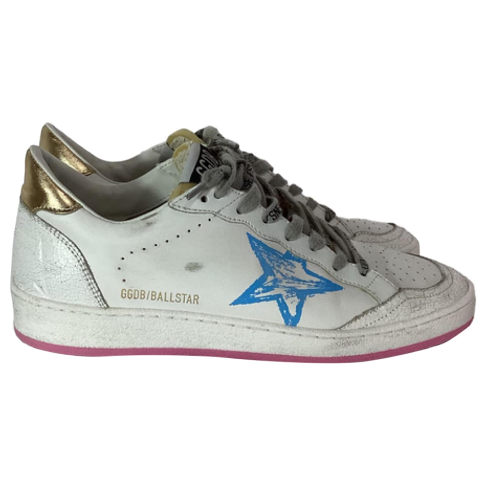 Zapatillas Golden Goose Ball Star con estrella desgastada en cuero