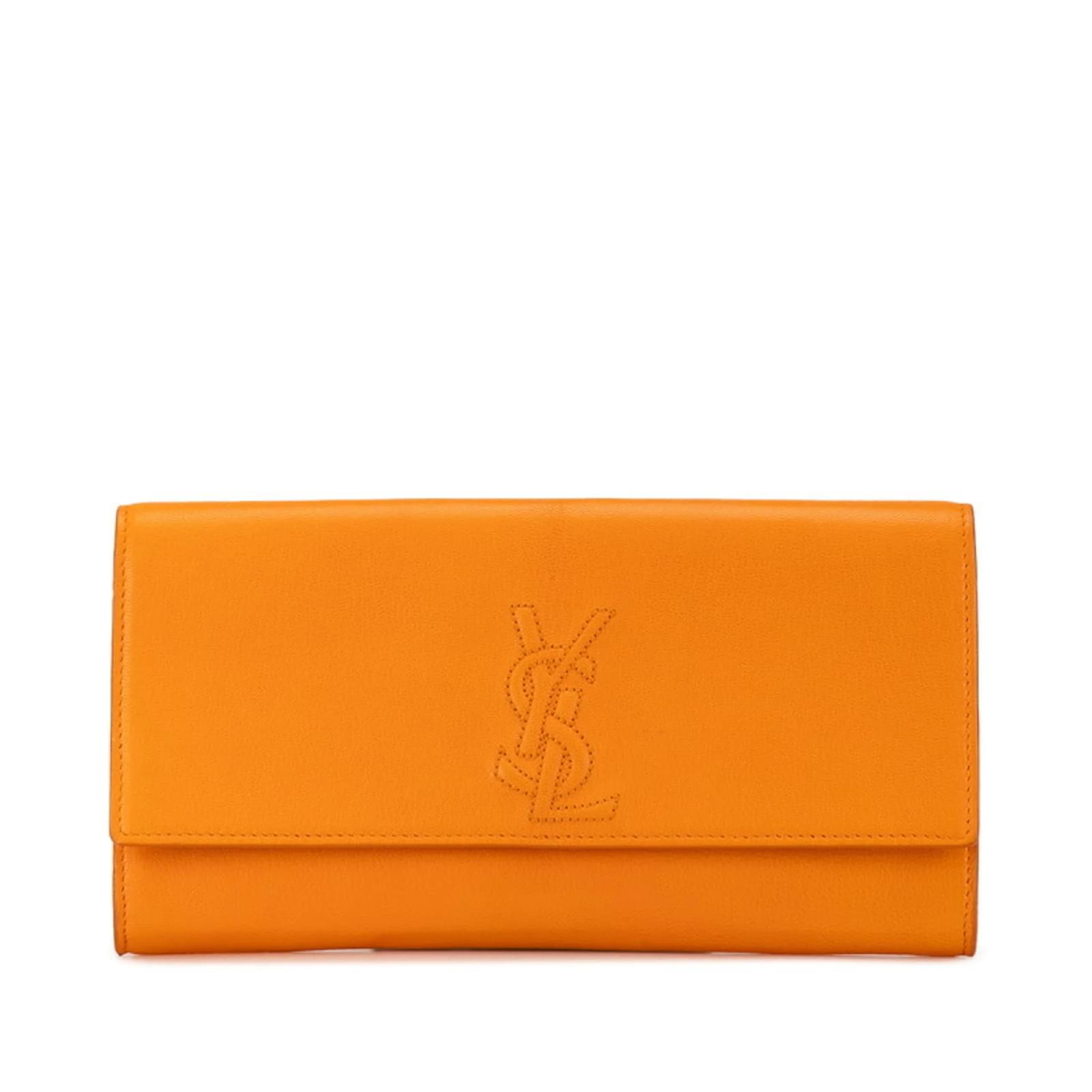 Orange Ysl Wallet Monogram Kate Leather Crossbody Bag Orange