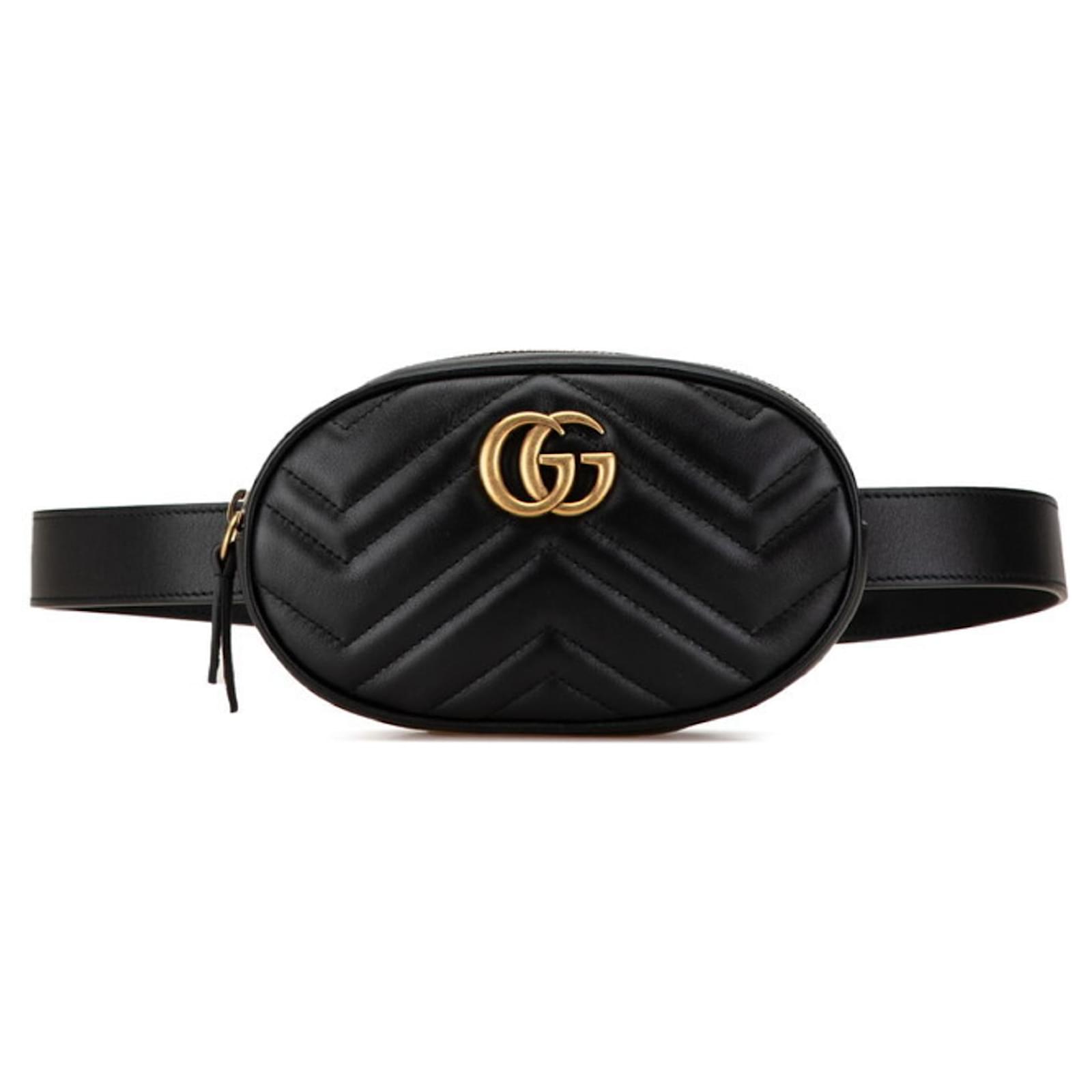 Gucci GG Marmont Quilted Sling Bag Black ref.1724823 Joli Closet