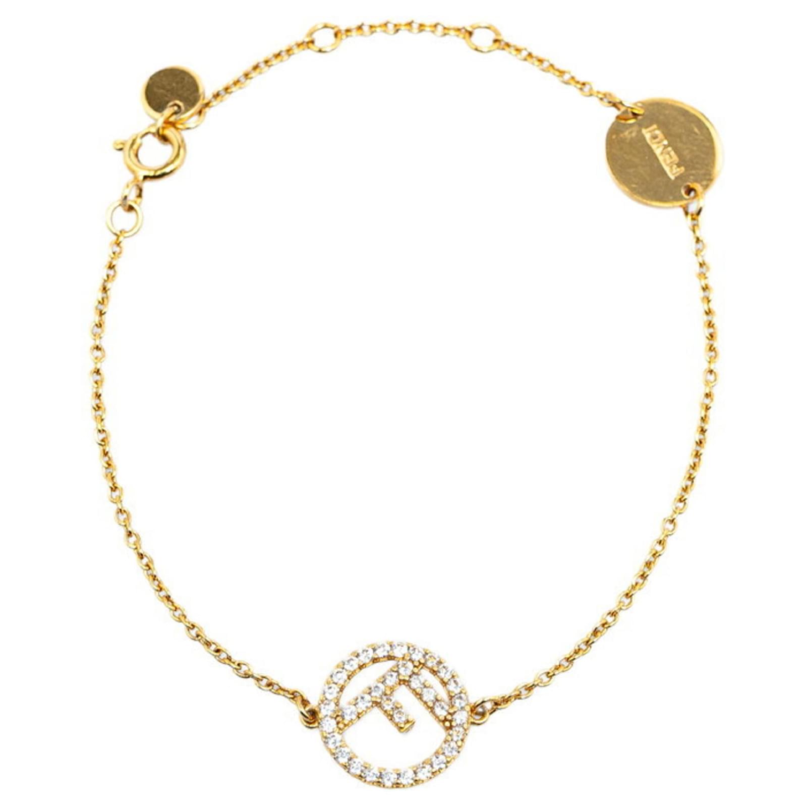 Fendi logo charm bracelet hotsell