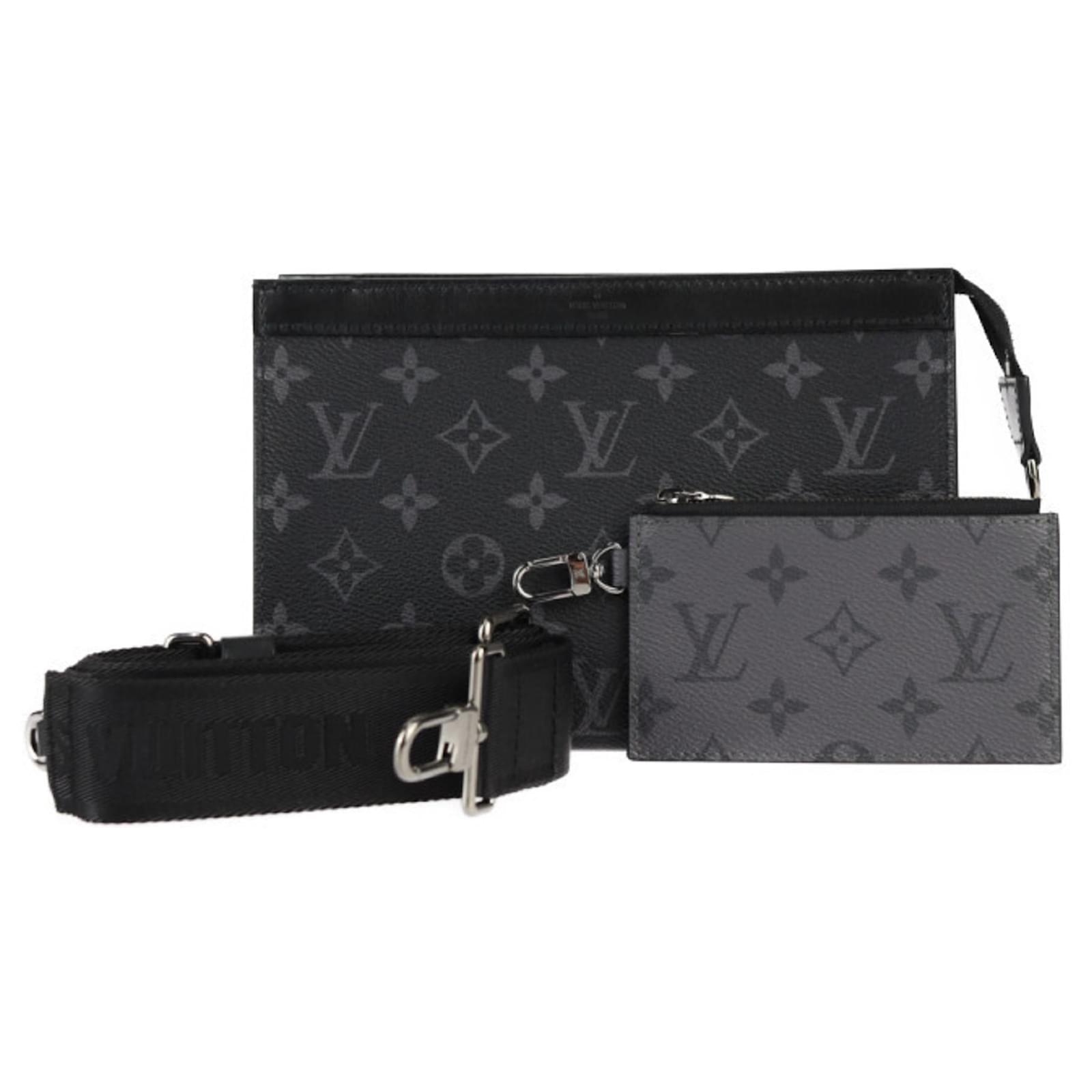 Louis Vuitton ブラック ショルダーバッグ　ガストン Louis Vuitton Gaston Wearable Wallet Shoulder Bag Brown Black