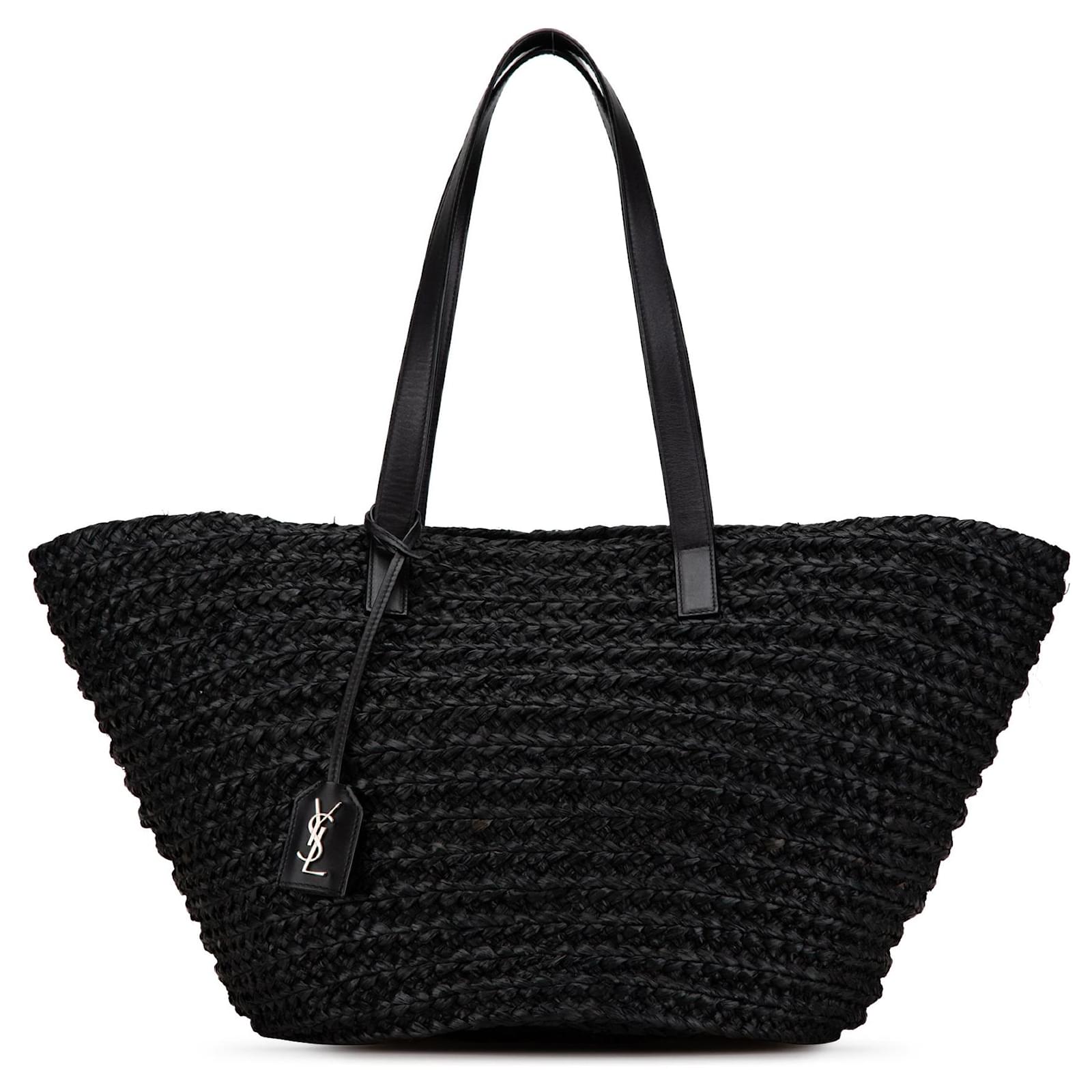 【関税＆送料込み】Saint Laurent Panier Media Bags Saint Laurent Panier Medium Bag in Raffia Tote Bag | Saks