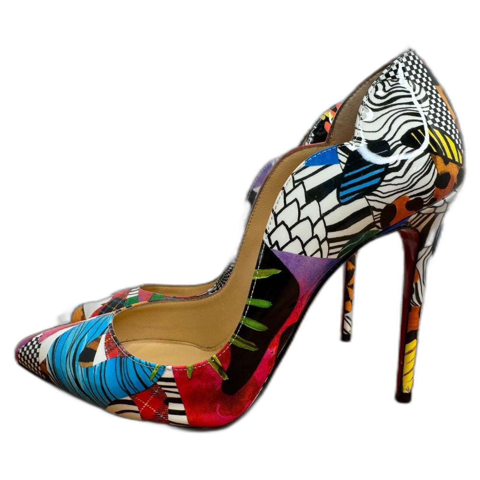 Christian Louboutin バイカラー パイソン サンダル 36 Christian Louboutin バイカラー パイソン サンダル 36