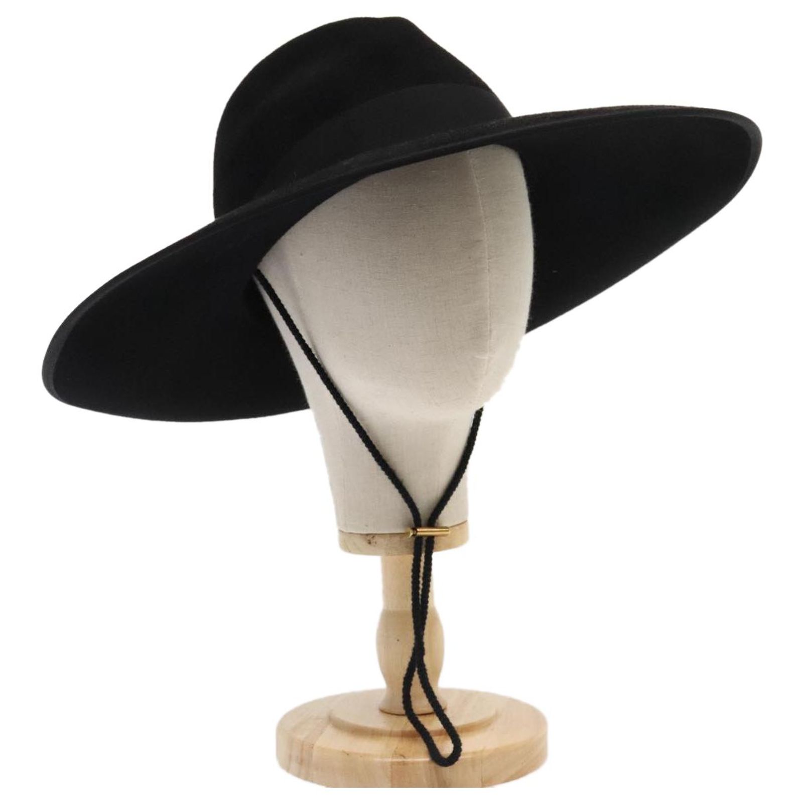 GUCCI Hat Felt XL Black Auth Gucci Felt Horsebit Hat L Black 1807773 – FASHIONPHILE main image 2