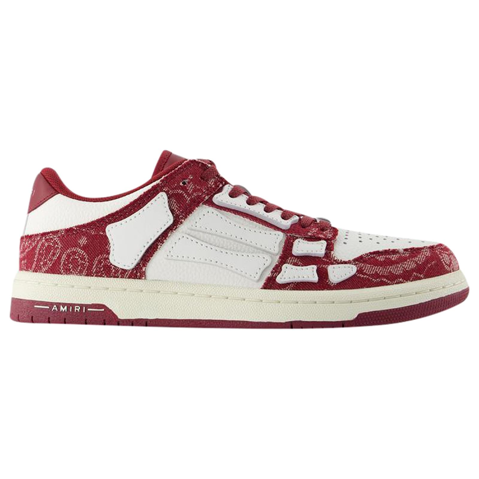 Bandana Skel Top Low Sneakers - Amiri - Leather - Burgundy