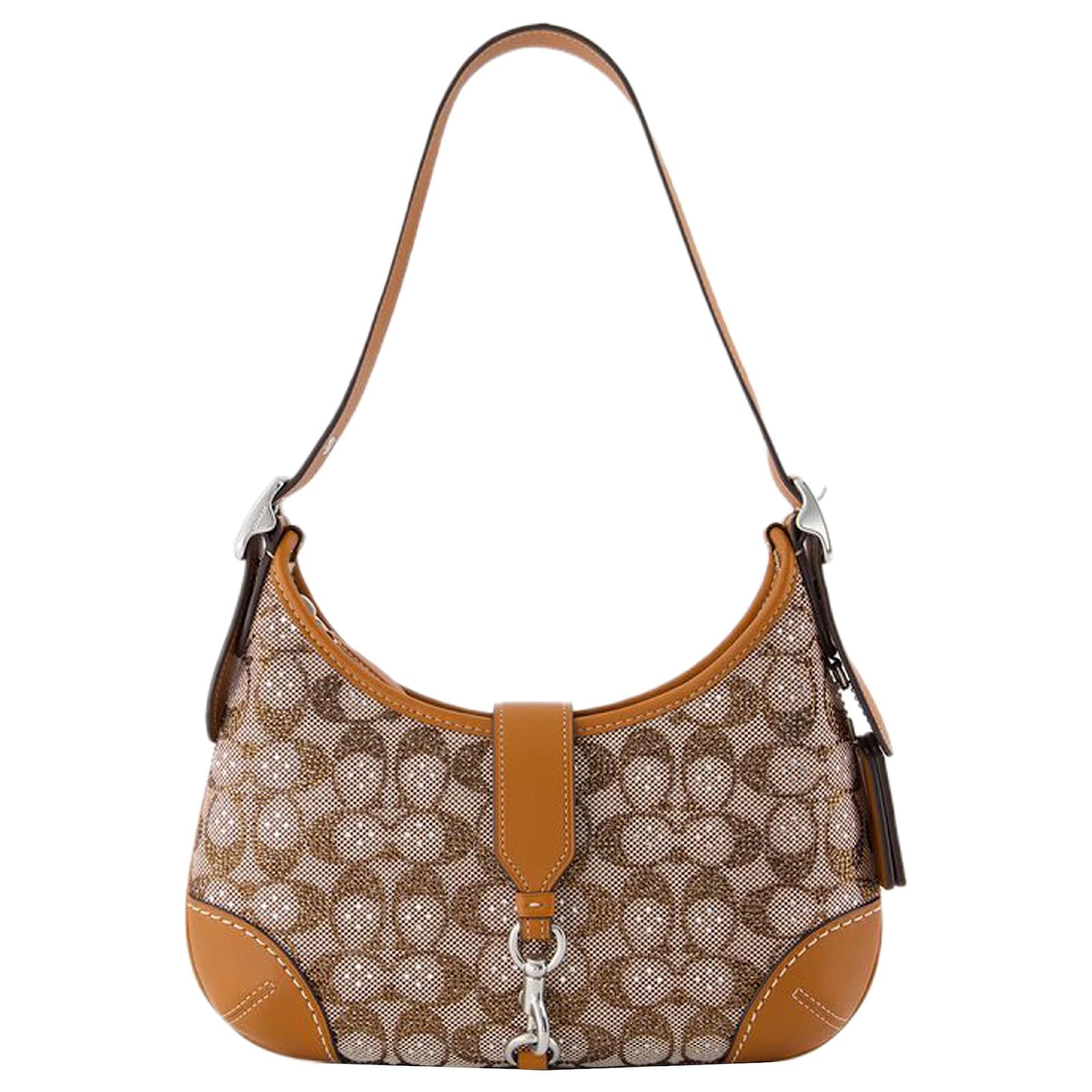 Hamptons Hobo Bag - Coach - Canvas - Brown Cloth ref.1726584