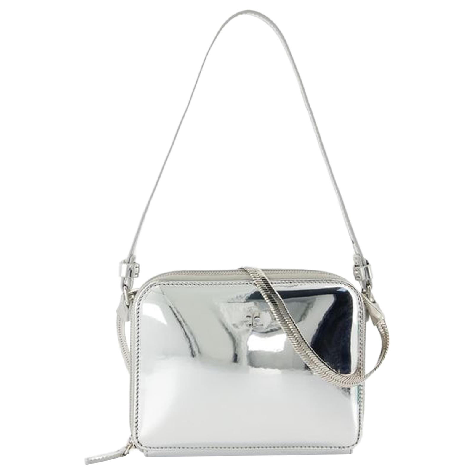Cloud Chained Mirror Purse - Courreges - Leather - Silver