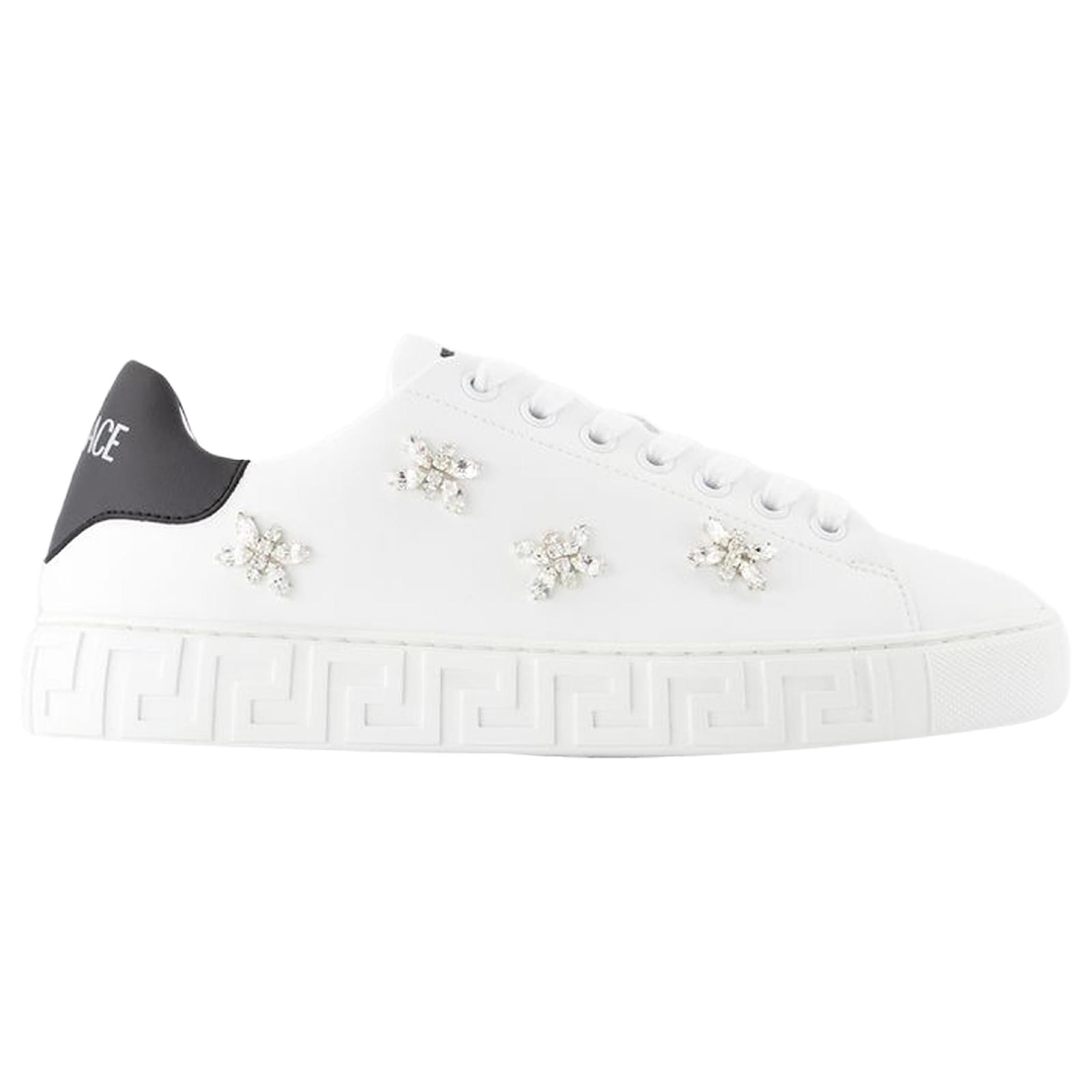 スニーカー La Greca Sneakers - Versace - Canvas - White La Greca Sneakers - Versace - Canvas - White ref.1726715