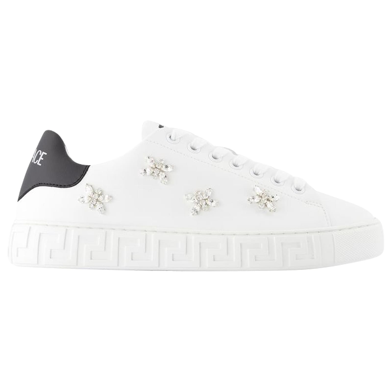 スニーカー VERSACE La Greca Sneakers - Versace - Canvas - White Greca Sneakers White | VERSACE US